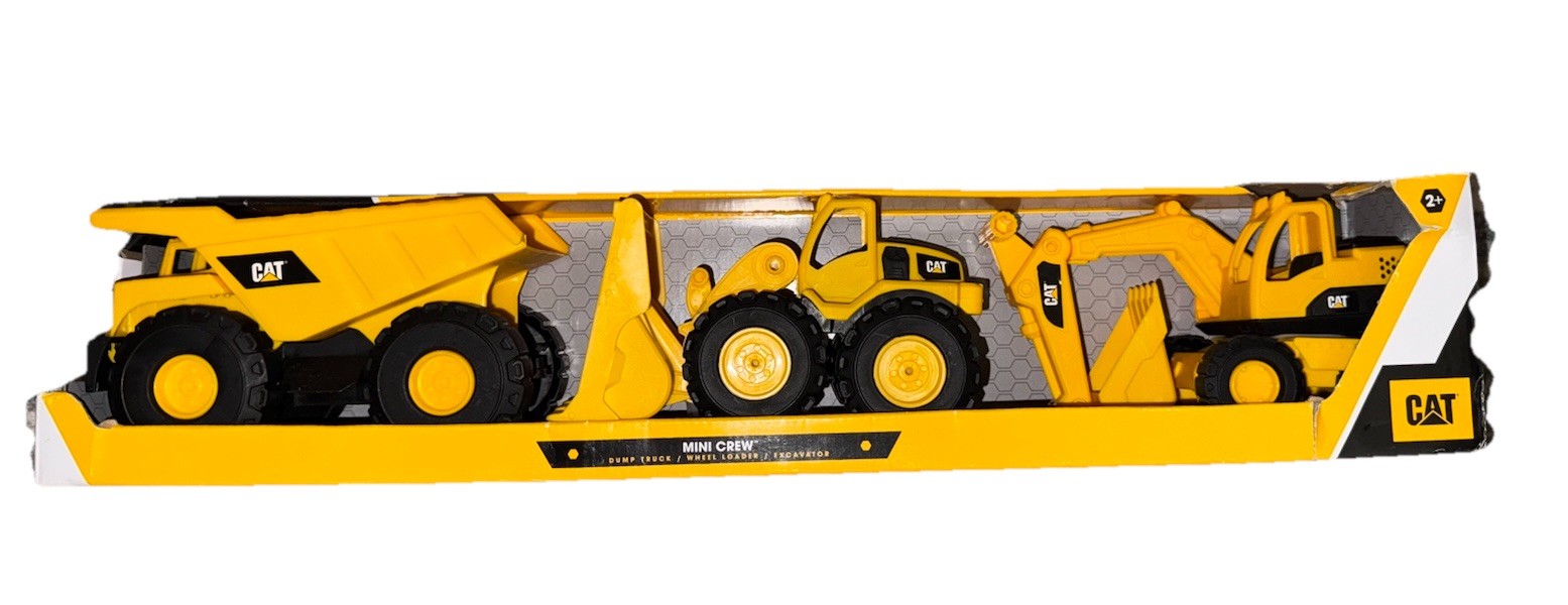 CAT Mini Crew Set of 3 Dump Truck Wheel Loader Excavator Construction Play