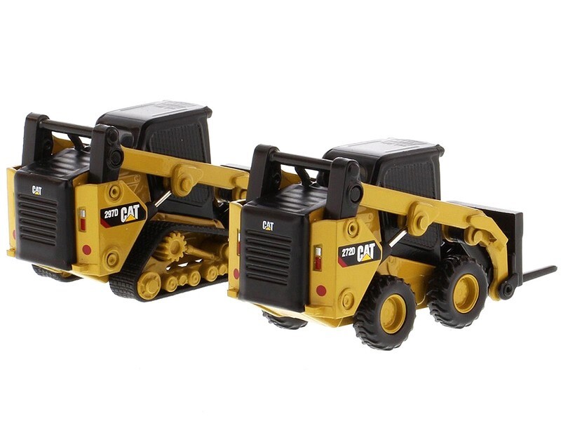 Set of 2 pieces CAT Caterpillar 272D2 Skid Steer Loader and CAT Caterpillar 297D