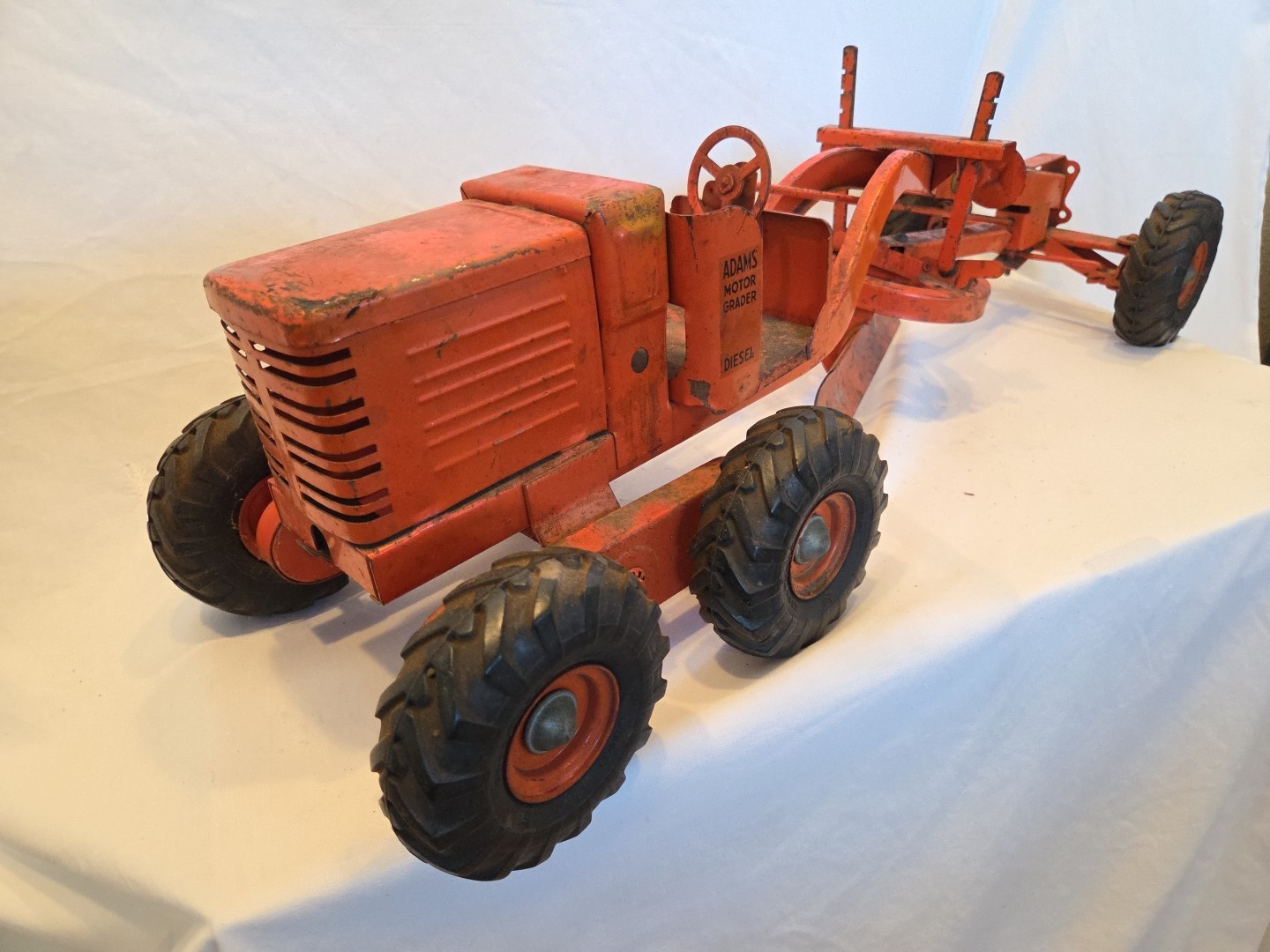 Doepke Model Toys Adams Road Grader Diesel Motor Steel 1950&rsquo;s Vintage Fair Cond