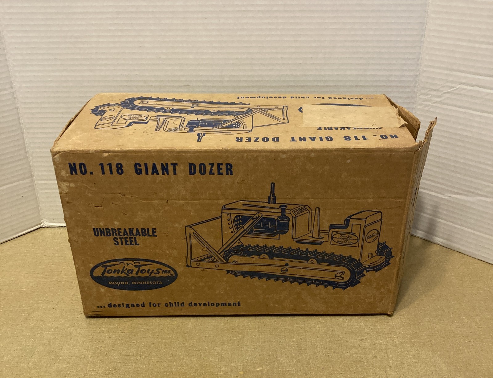 Vintage 1961 Tonka No. 118 Giant Dozer EMPTY BOX