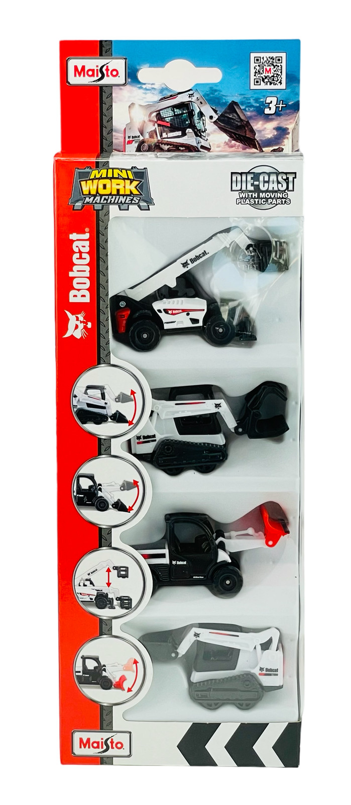 MAISTO BOBCAT SET OF 4 CONSTRUCTION VEHICLES 12435 NEW DIECAST MODEL