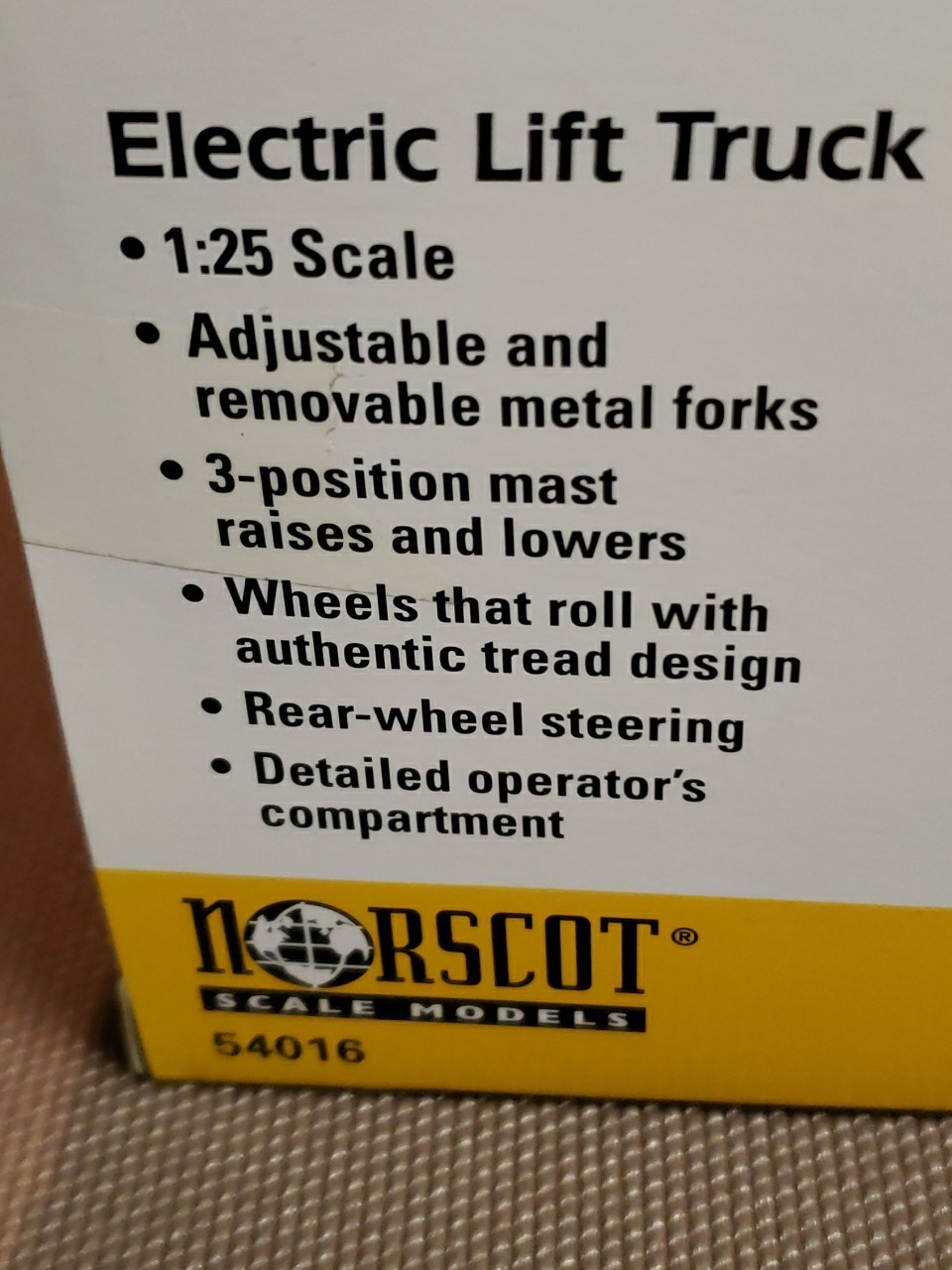 NORSCOT Die-cast YALE Electric Lift Truck Forklift 1:25 circa 2008
