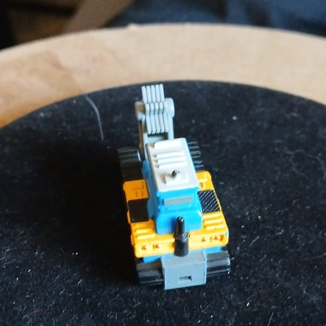 Blue Yellow Gray Plastic Construction Vehicle Toy