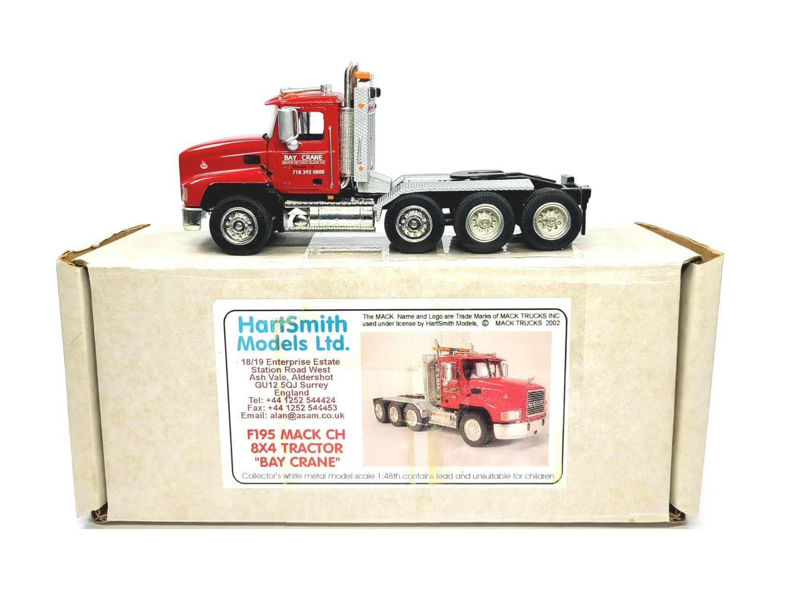 Mack CH 8×4 Day Cab Truck – Bay Crane – ASAM Smith 1:48 Scale Model #SMF195-BAY