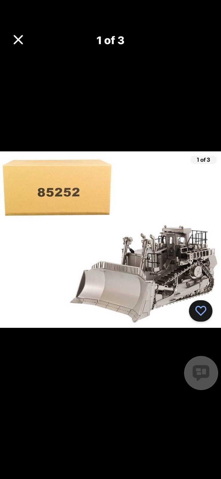 1:50 CAT CATERPILLAR D11T TRACK TRACTOR DOZER MATTE SILVER DIECAST MASTERS 85252