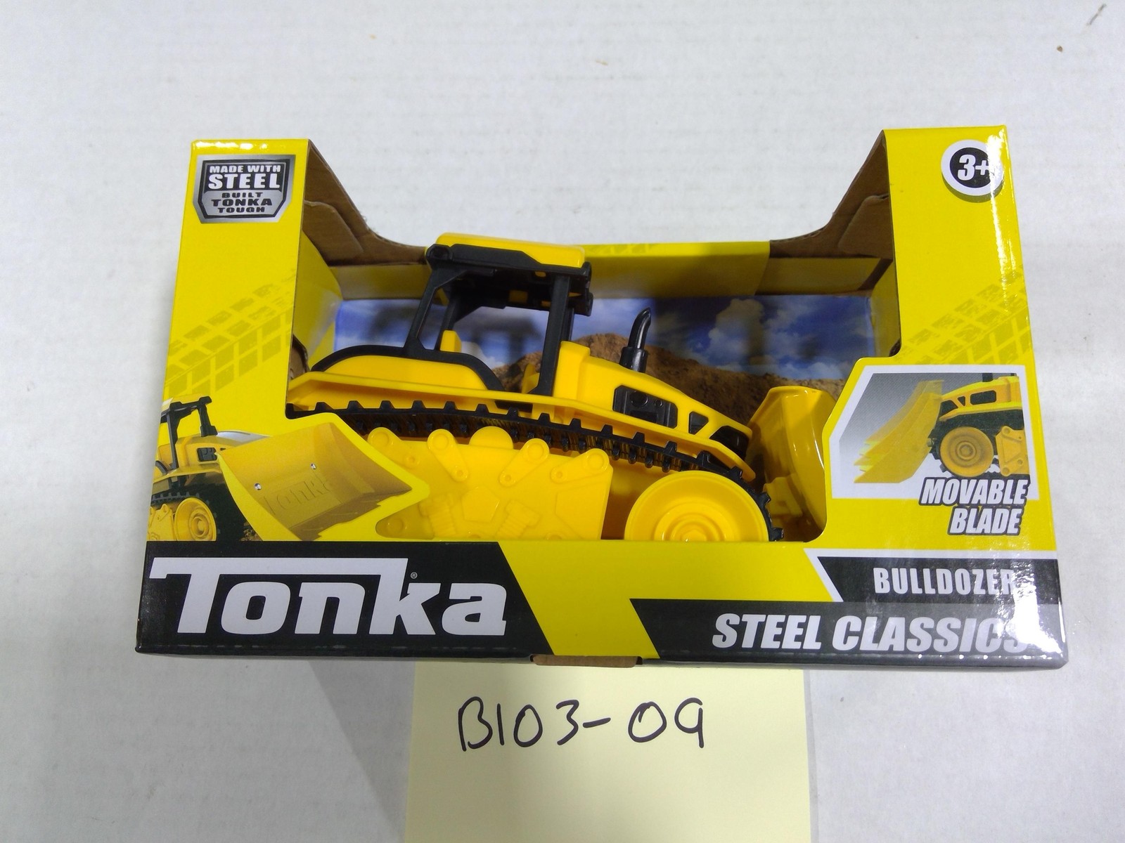 Tonka Steel Classics Bulldozer Vehicle Toy Movable Blade 3+ Yellow New
