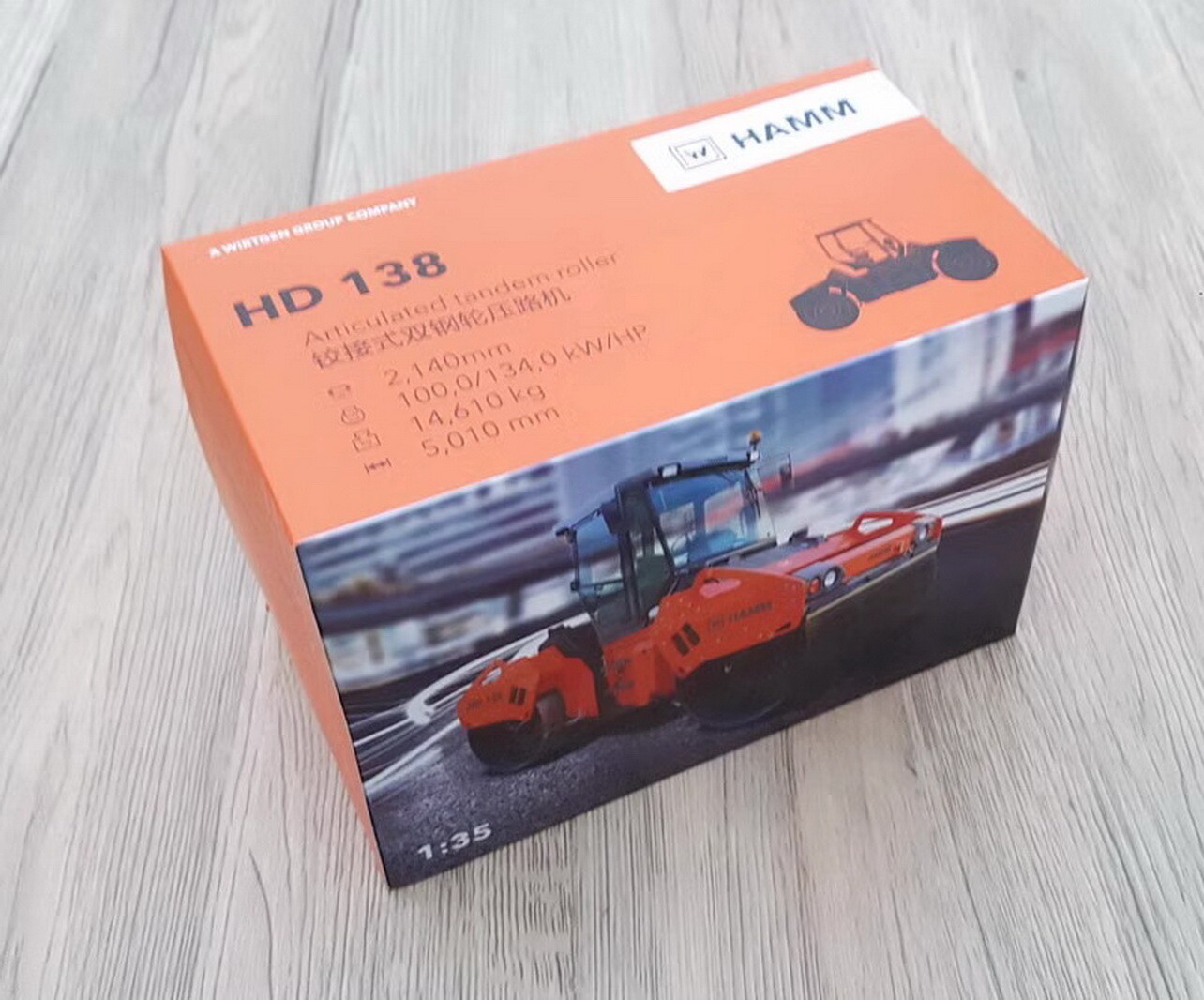 1/35 Scale Hamm Wirtgen HD138 Tandem Vibratory Roller DieCast Model Toy Gift