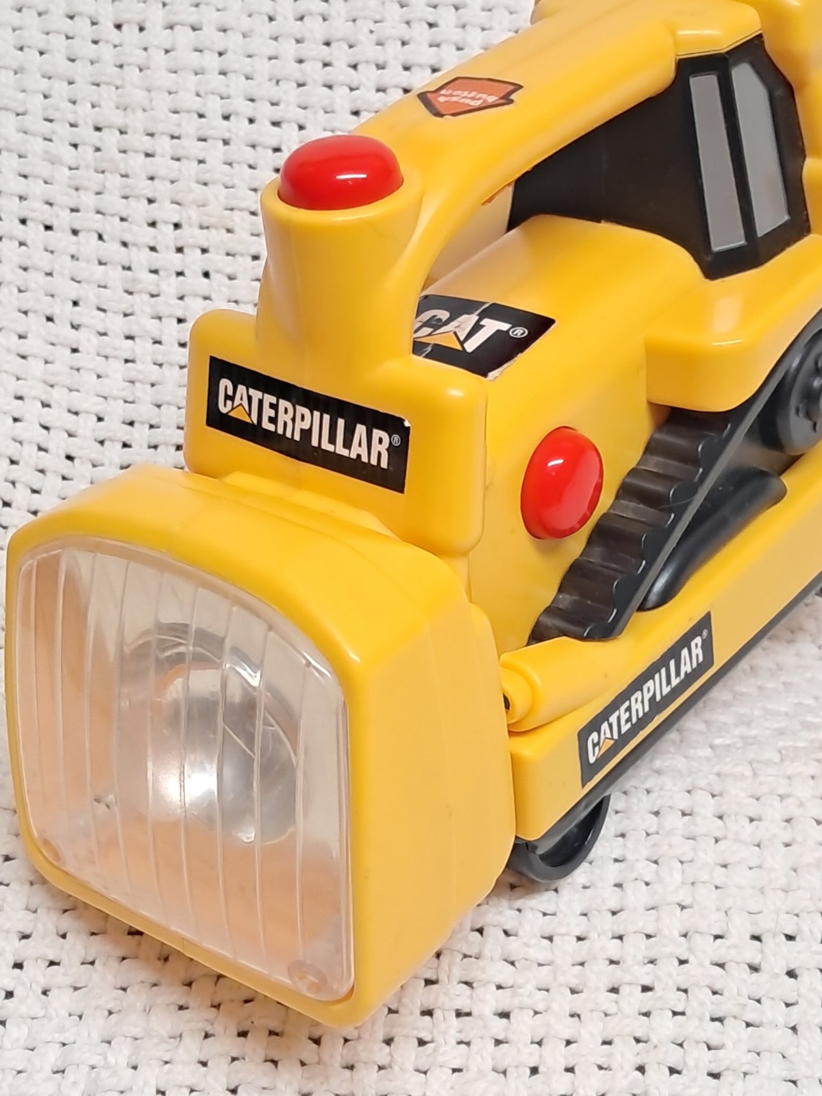 Toy State Caterpillar CAT Bulldozer Flashlight Lights & Sounds, new batteries