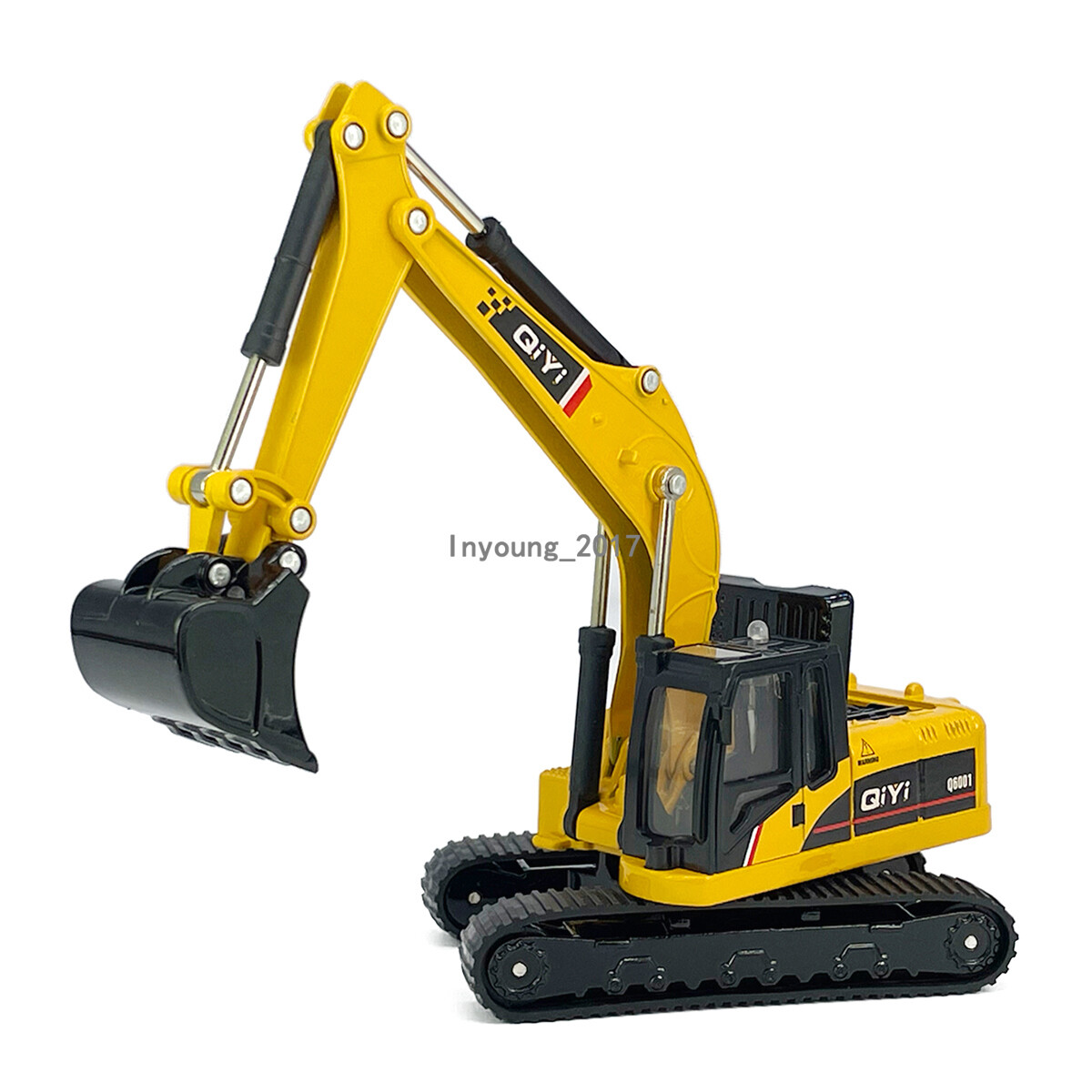 Excavator Toy Model Diecast Construction Equipment Toys with Light Sound Yellow
