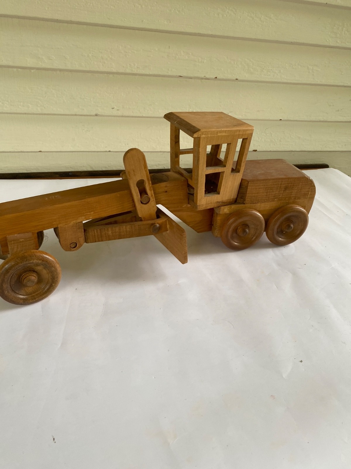Custom Wood Caterpillar Road Grader Toy 18&Prime; Long Wooden Toy