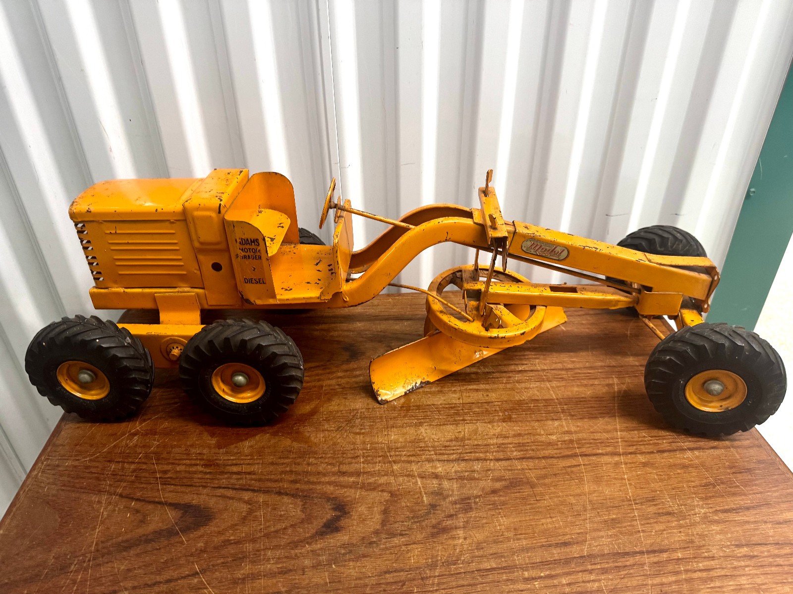 Vintage 1950s Doepke Model Toys Adams Road Grader Pressed Steel