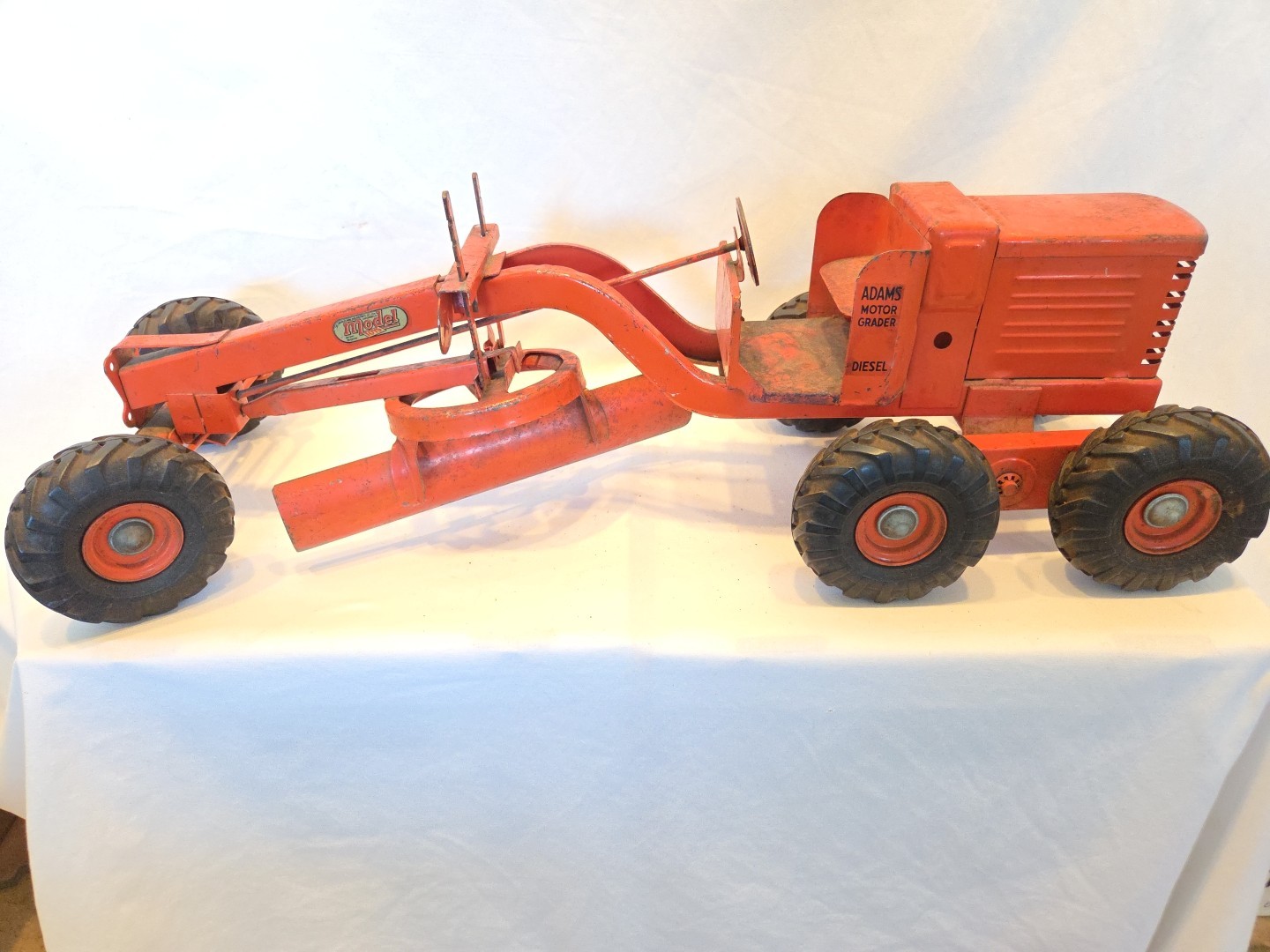 Doepke Model Toys Adams Road Grader Diesel Motor Steel 1950&rsquo;s Vintage Fair Cond