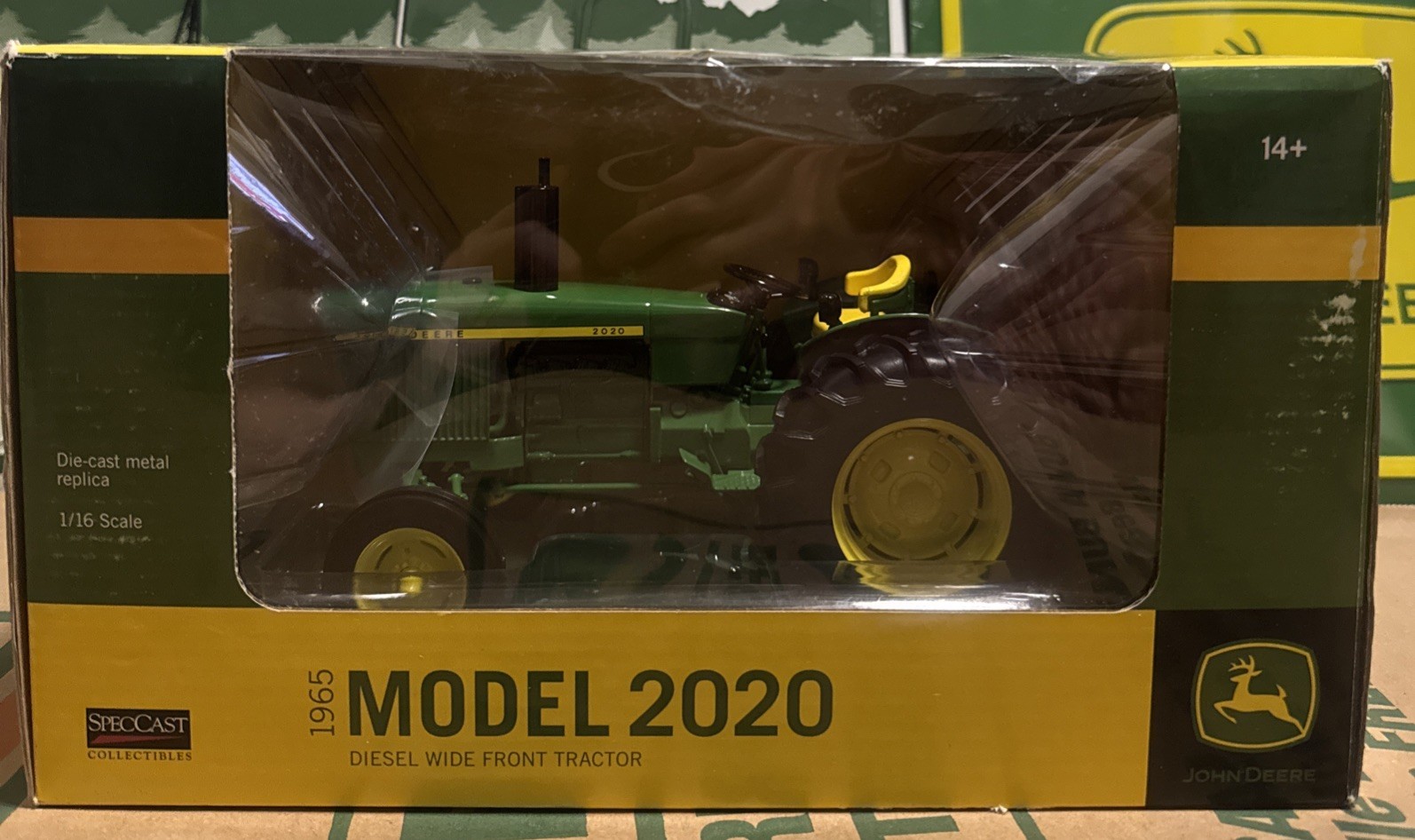 John Deere 1965 Model 2020 Diesel Wide Front Model Tractor 1/16 Scale