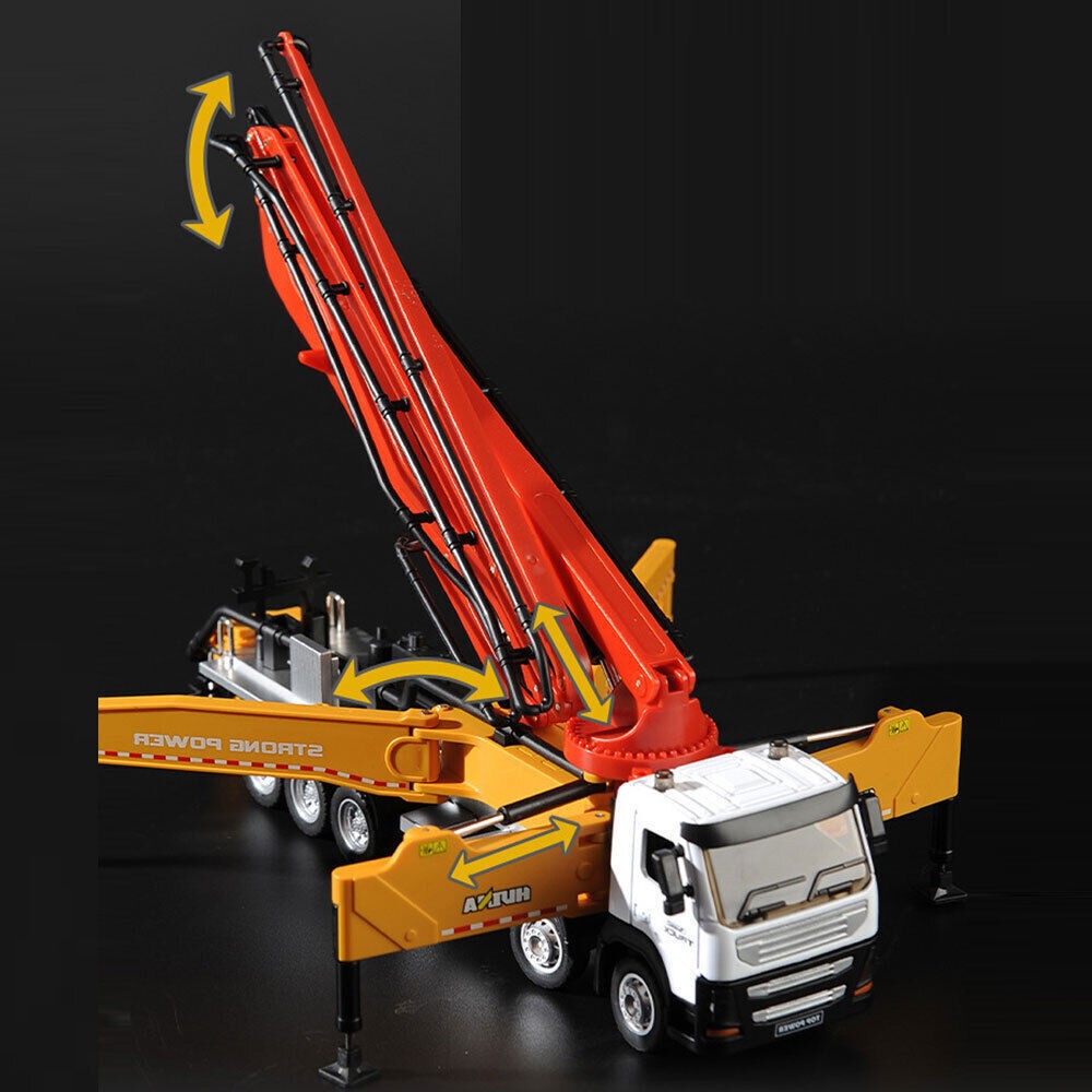 Concrete Pump Truck 1:50 Scale Toy Construction Truck Model Diecast Boys Toys