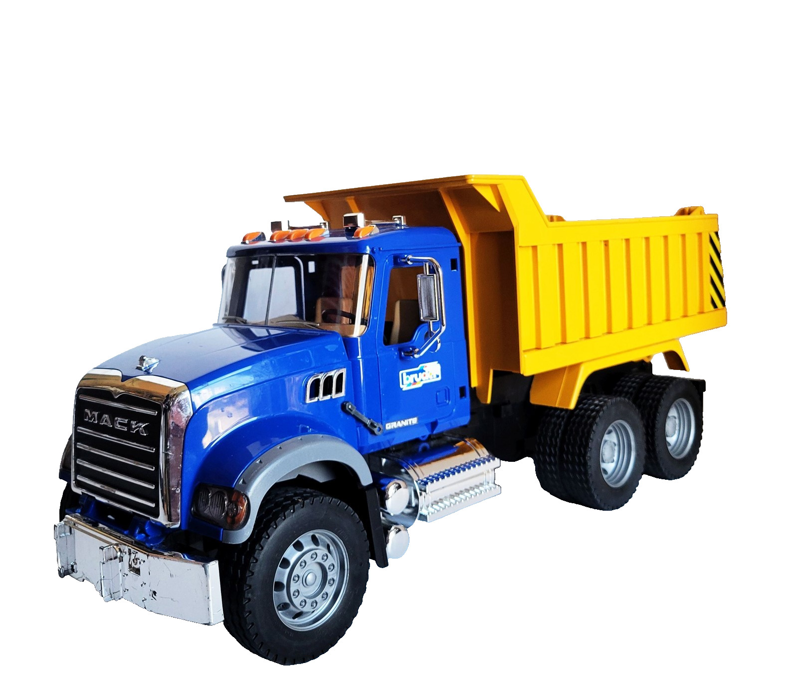 Bruder Mack Granite Blue Yellow Dump Truck 02816 Construction Toy 2007