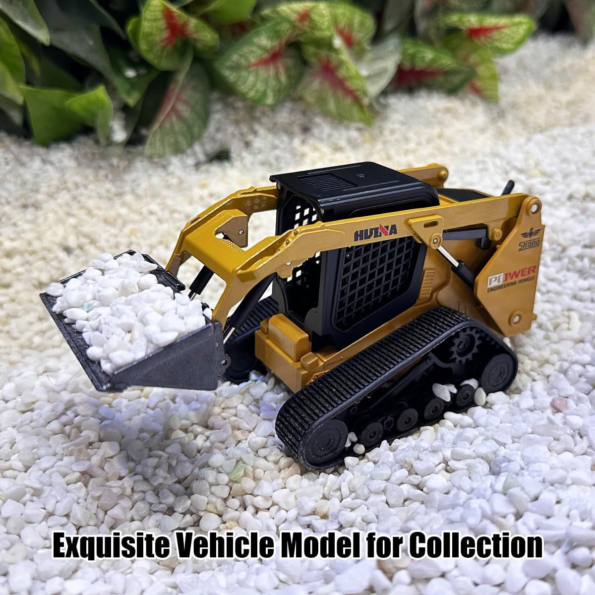 Construction Truck Toy 3 in 1 Skid Steer Loader with Metal Forklift Grab Shovel