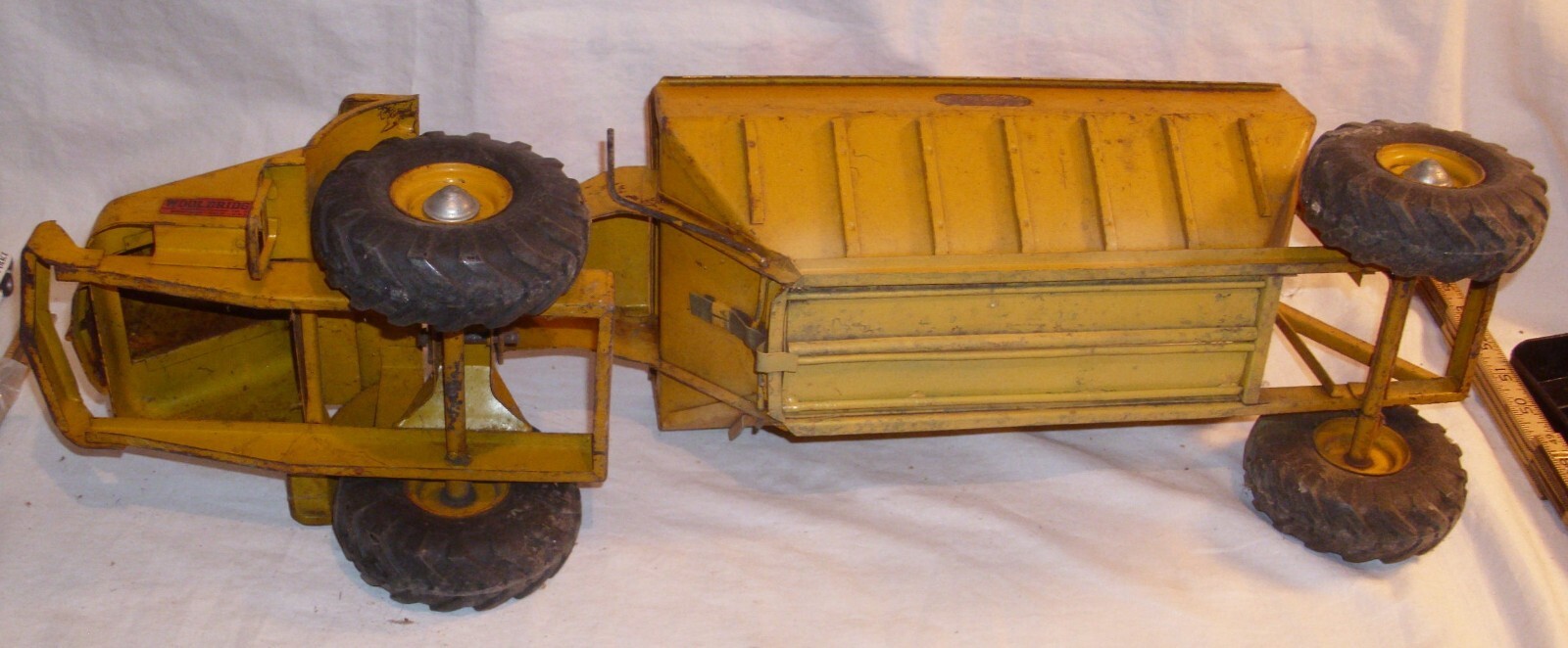 DOEPKE MODEL TOYS WOOLDRIDGE DUMP BOTTOM EARTH MOVER STEEL TOY 1948