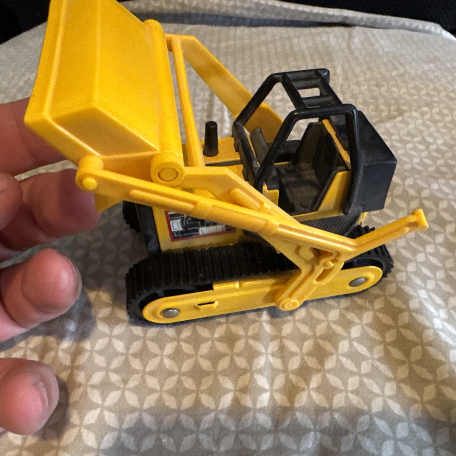 Vintage Nylint 4.5&Prime; Yellow & Black Dozer Metal Plastic 70’s 80’s Toy
