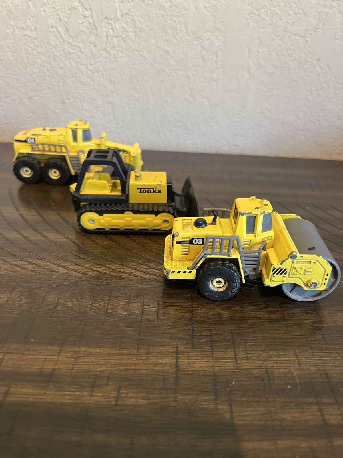 Lot Of 3 Tonka 4” Yellow Diecast Years 2016, 1994. Preowned