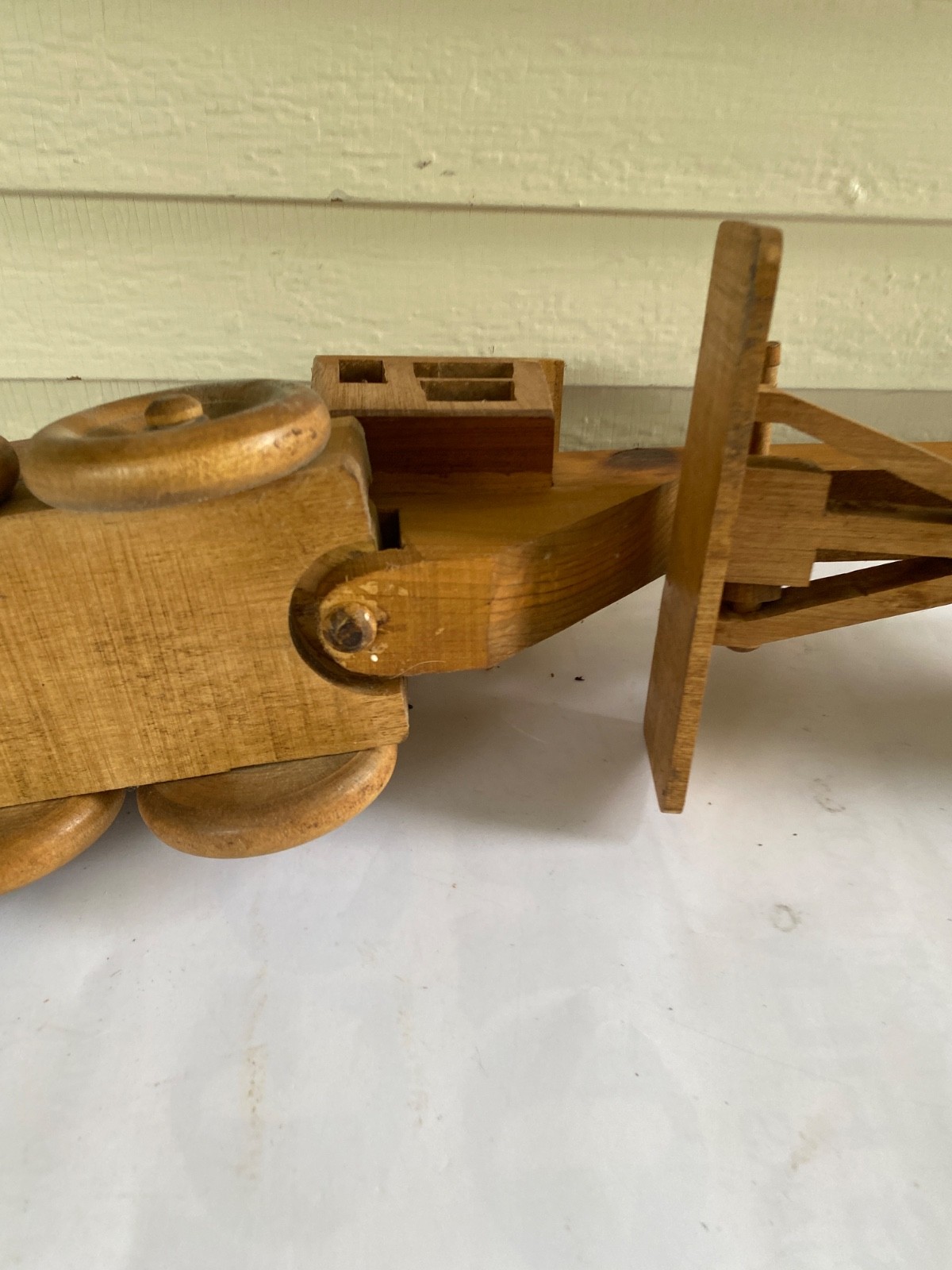 Custom Wood Caterpillar Road Grader Toy 18&Prime; Long Wooden Toy