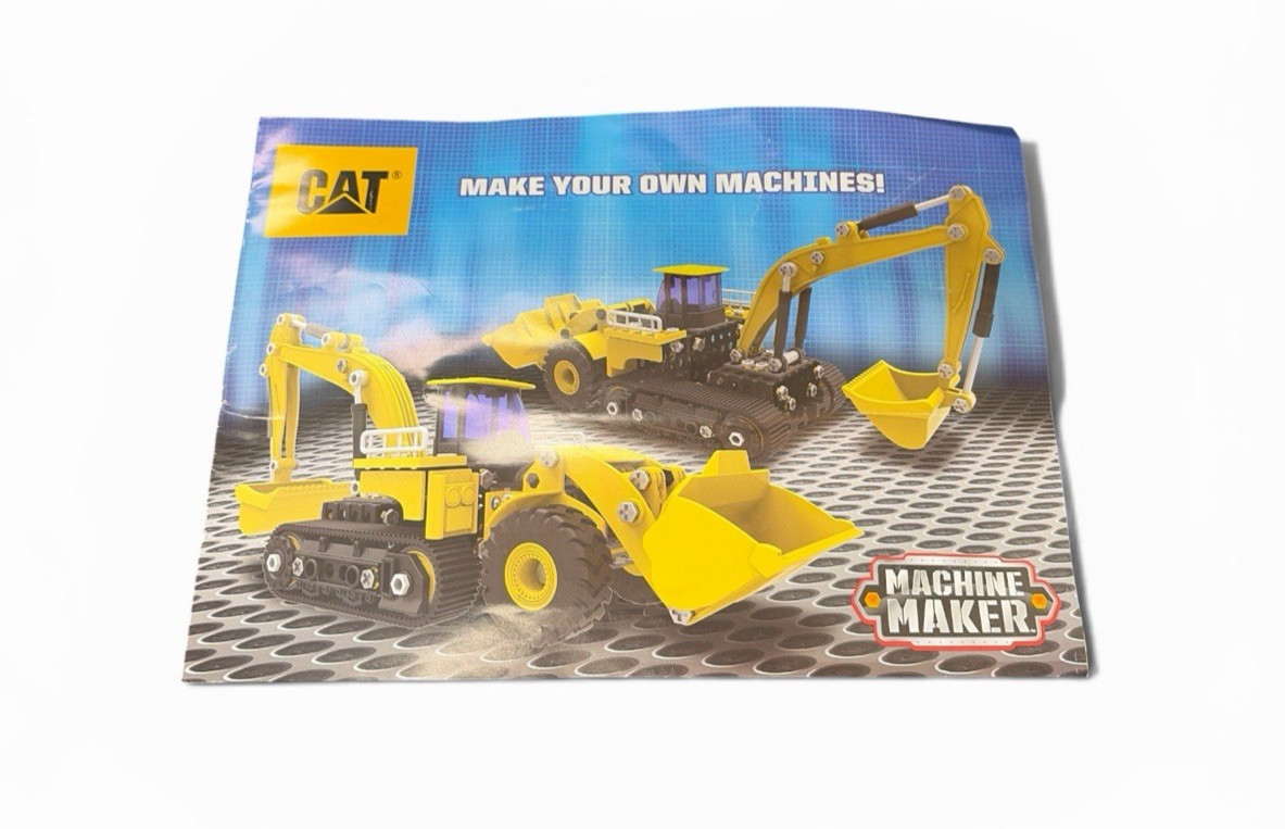CAT Machine Maker 272 Pc Construction Building Toy 3-in-1 w/ Many Parts Manuals