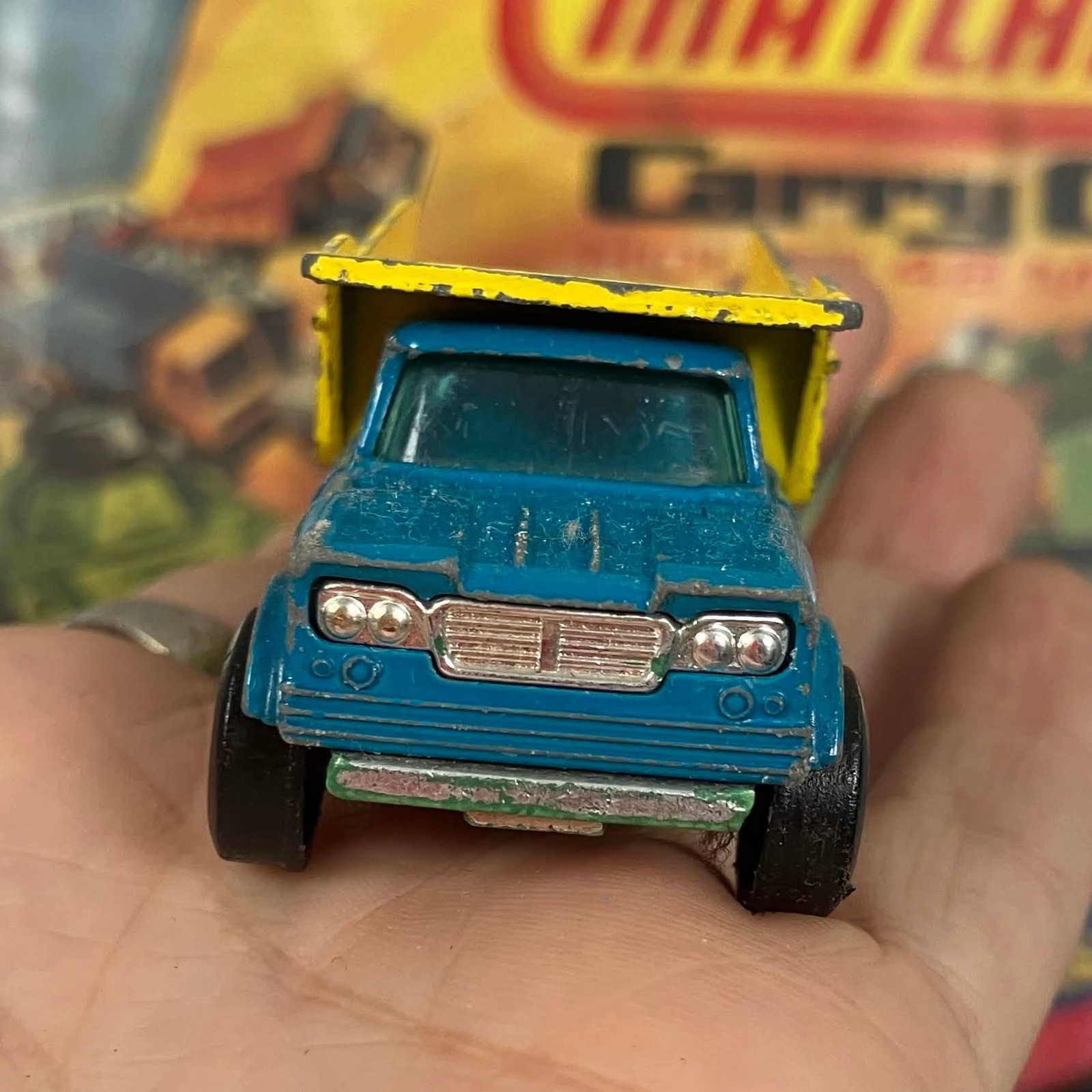 Matchbox Series No 48 Dumper Truck Lesney Made in England Blue Yellow Superfast