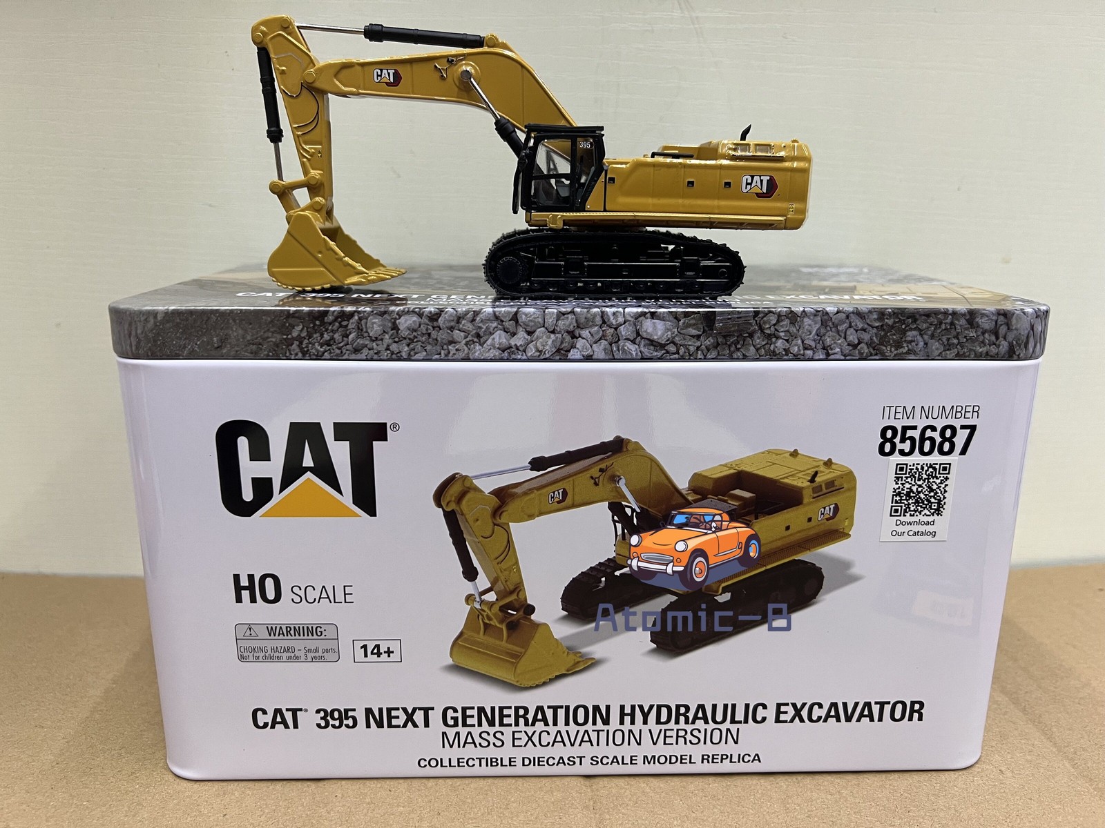 DM 1:87 CAT 395 Next Excavator Hook Machine Construction Vehicle Model 85687