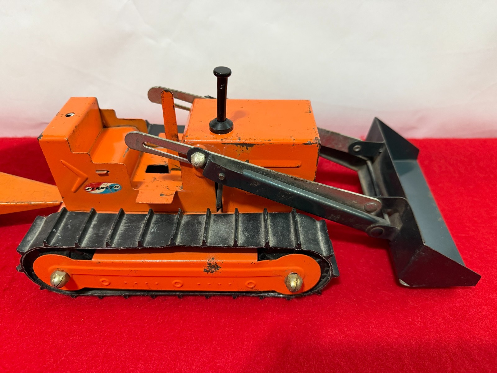 RARE Vtg Structo 1960&rsquo;s Hi-Lift Bulldozer & Sandloader Pressed Steel Made in USA