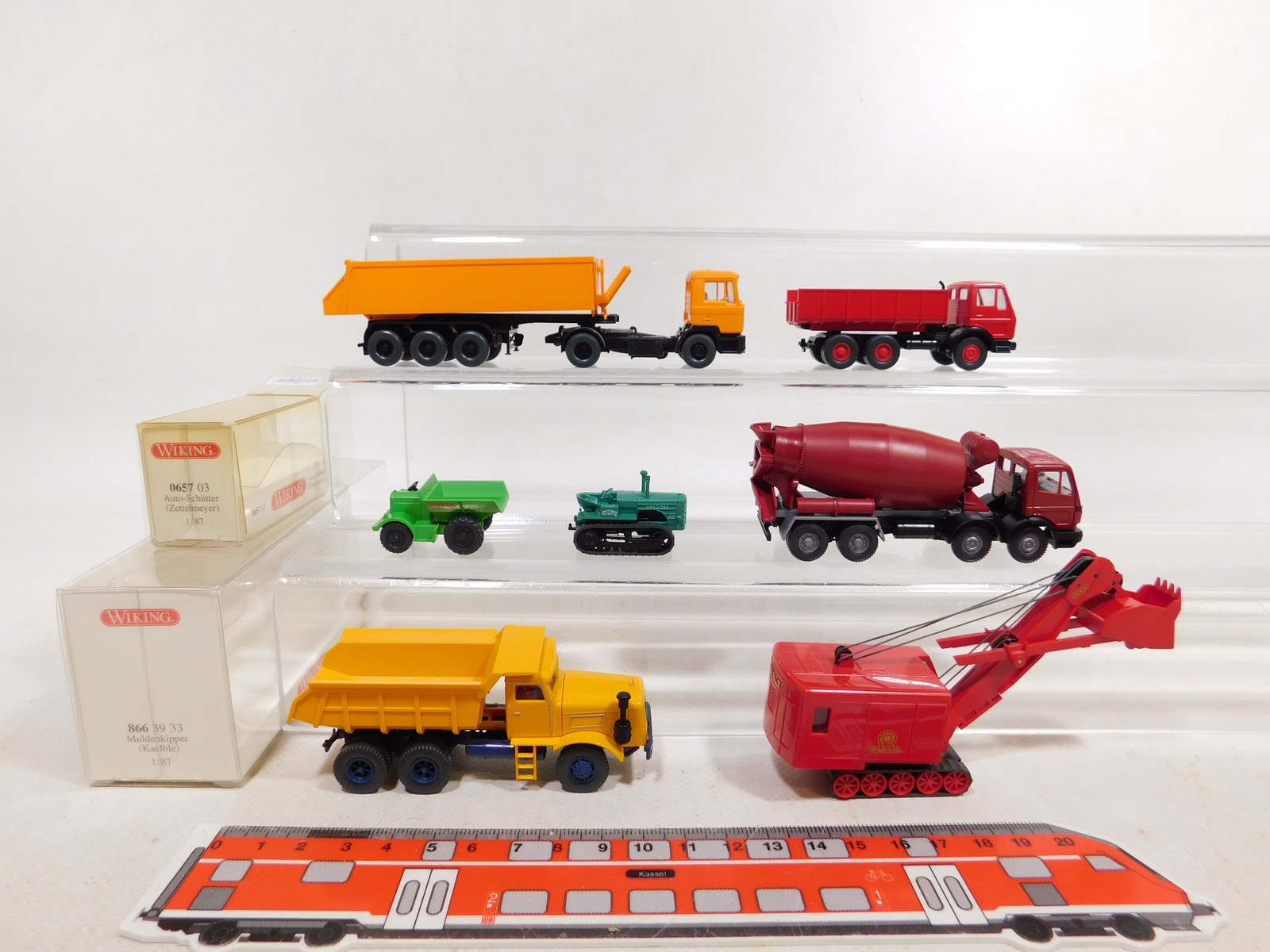 7x Wiking H0 1:87 Model 866 Tipper Kaelble MB etc Sg / Mint + 2x Box # DX413-0.5