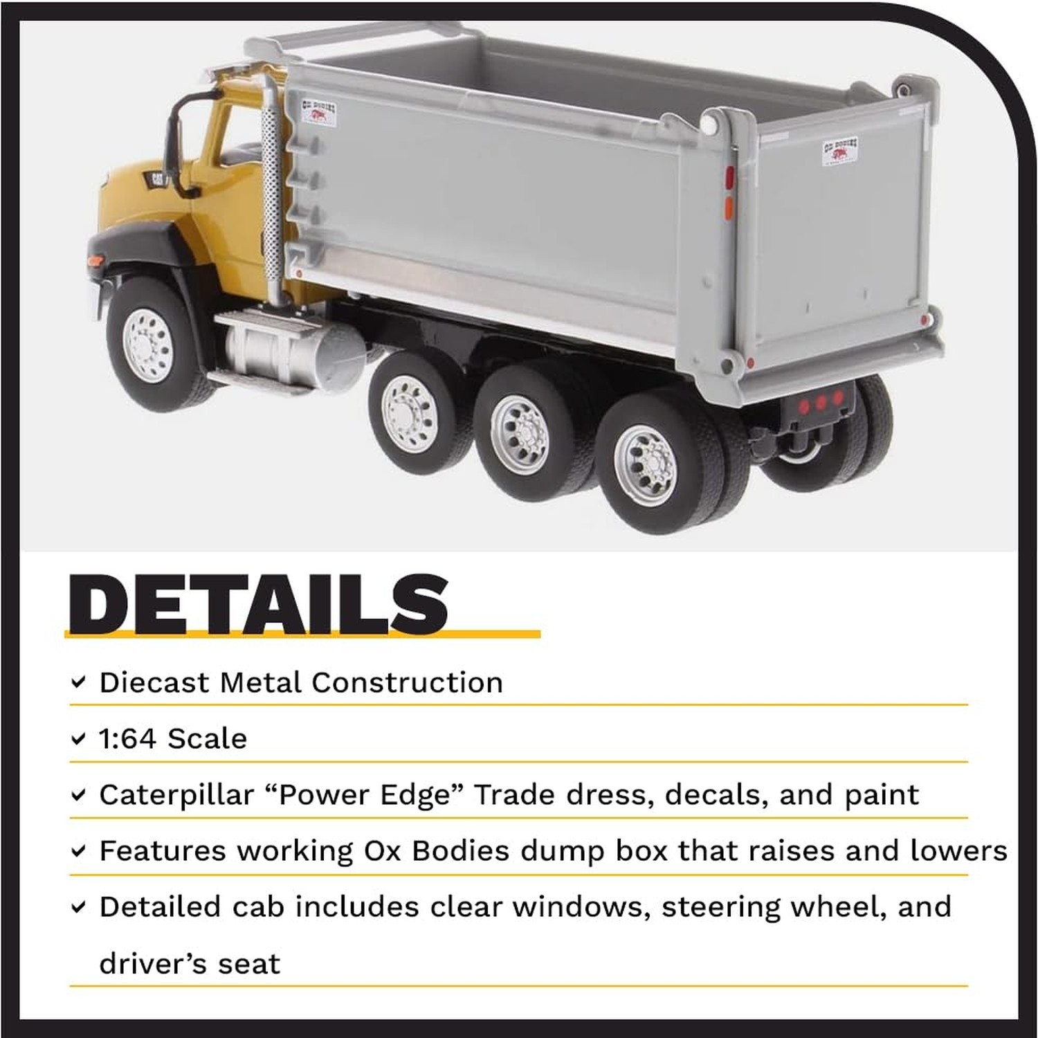 Diecast Masters 1:64 Scale Caterpillar CT660 OX Stampede Dump-Truck Model 856…