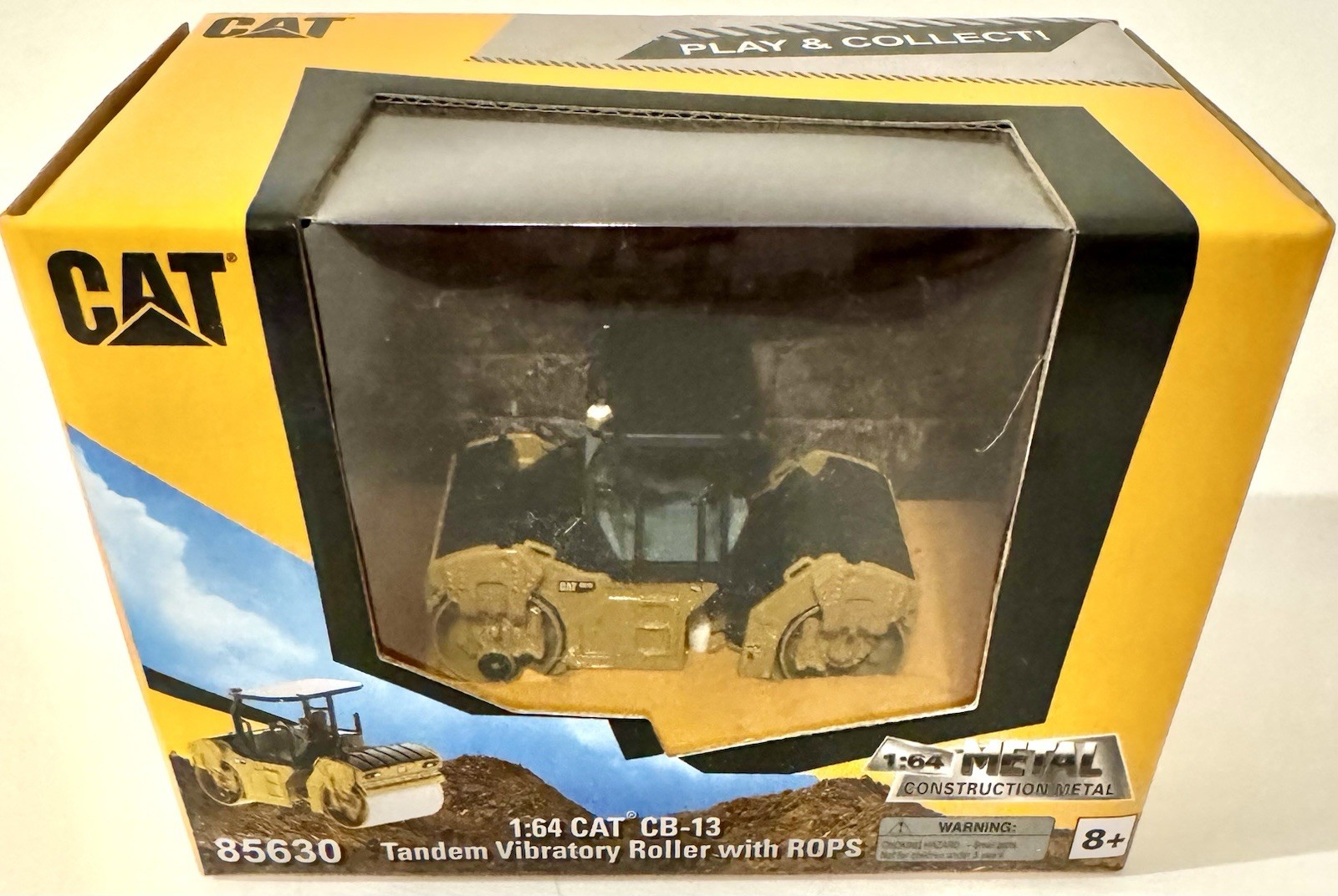Diecast Masters Caterpillar CB-13 Cat Tandem Vibratory Roller ROPS 1:64 85630 DM