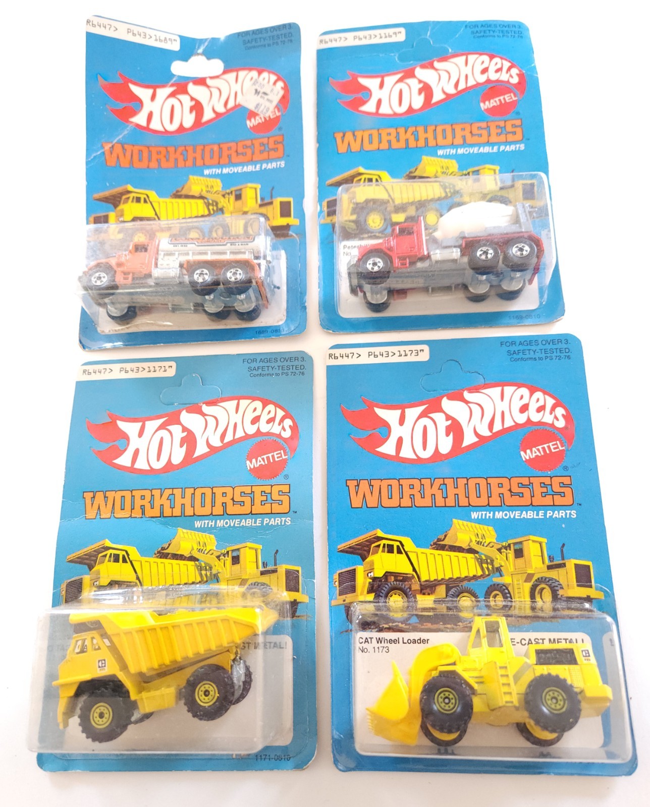 Vintage Hot Wheels Workhorses 1169 1171 1689 1173 Construction Toy Lot