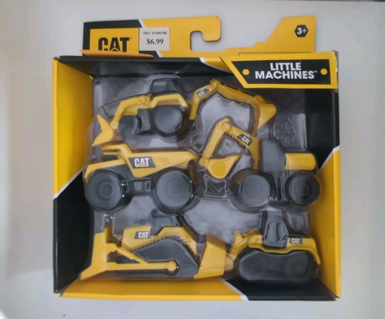 CAT Little Machines 5pc Construction Vehicle Set 2&Prime;-3&Prime; Bulldozer Excavator Load