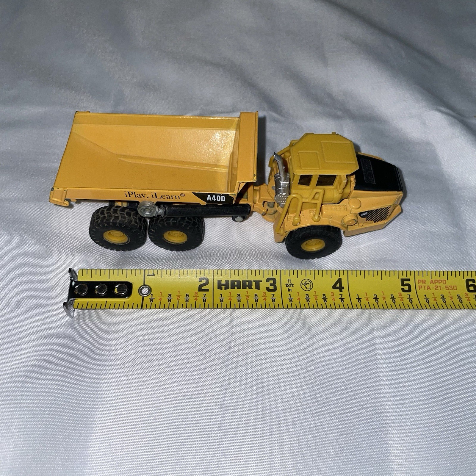 iPlay iLearn A40D Articulated Dump Truck Yellow Construction Toy Vehicle 5 Inch