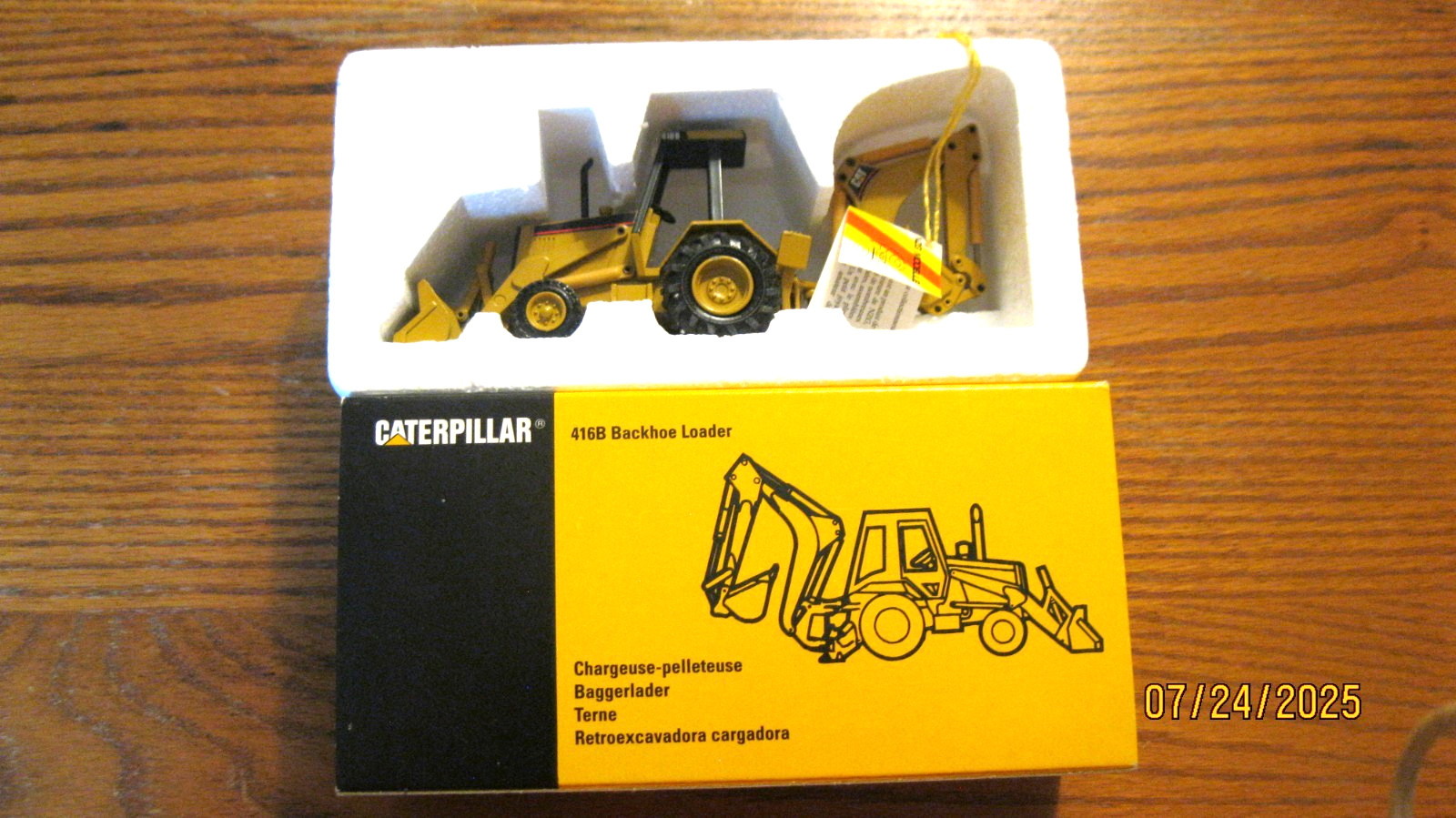 VINTAGE NZG CAT 1990 MINI 416B BACKHOE LOADER 1:50 W. GERMANY
