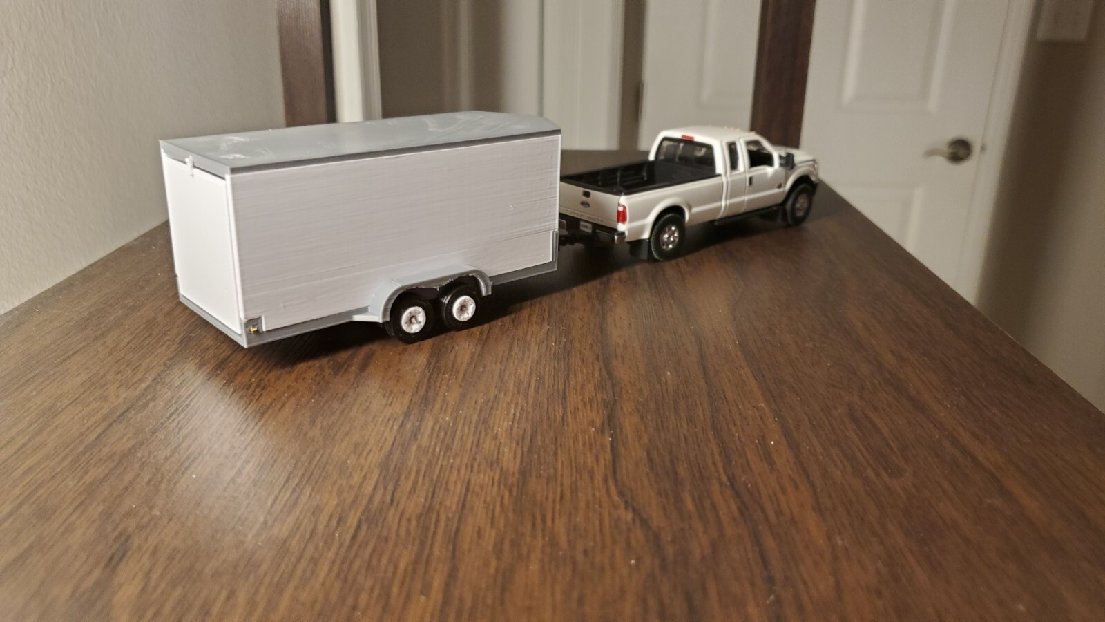 Custom 1/50 Scale Cargo Trailer in White
