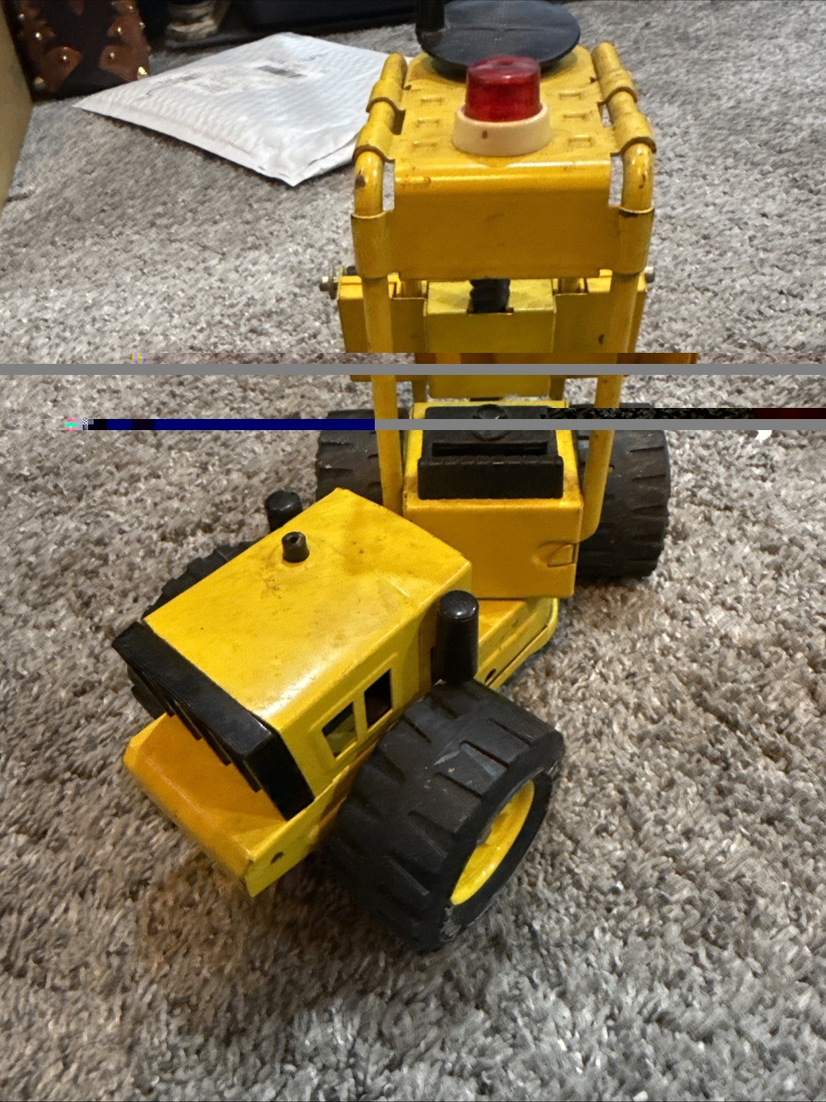 Vintage Tonka Forklift XR-101 Yellow Pressed Steel #52900 Shelf O2