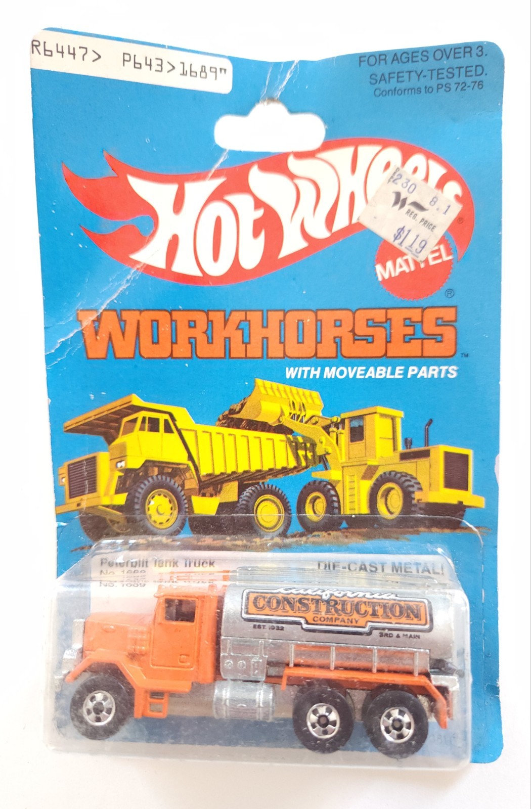 Vintage Hot Wheels Workhorses 1169 1171 1689 1173 Construction Toy Lot