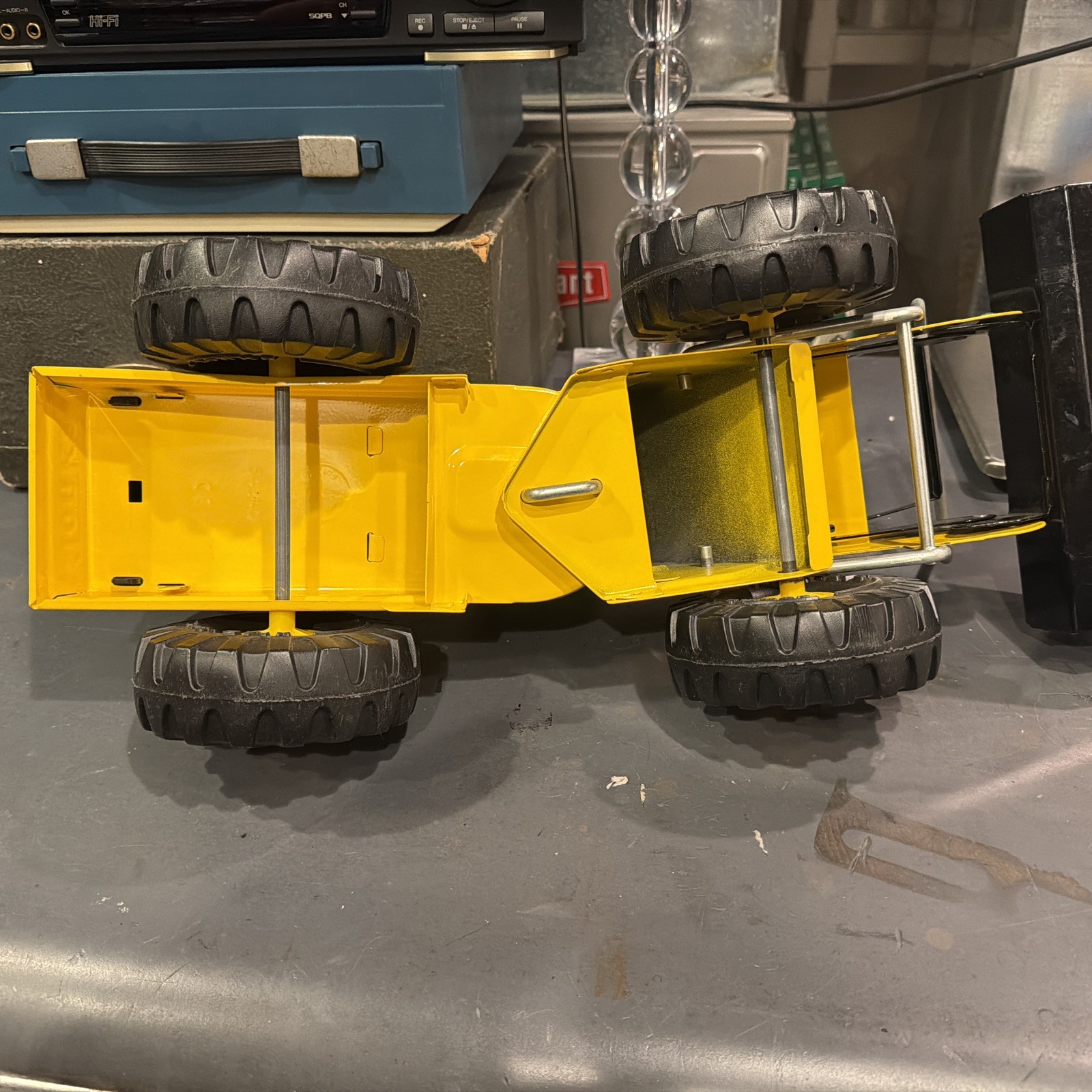 Vintage Tonka Mighty Diesel Front End Loader Pressed Steel 1980s-90s XMB-975 EUC