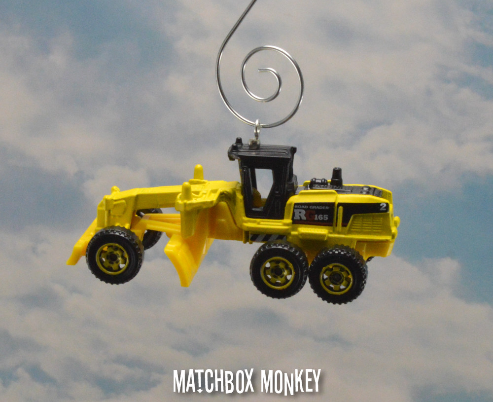 Mini Construction Road Grader Dozer Excavator Christmas Ornament CAT Deere Volvo