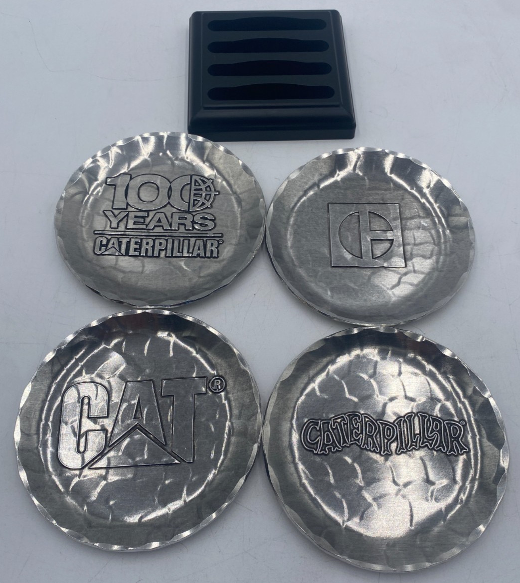 Caterpillar 100 Years Centennial Coasters Set 4pcs