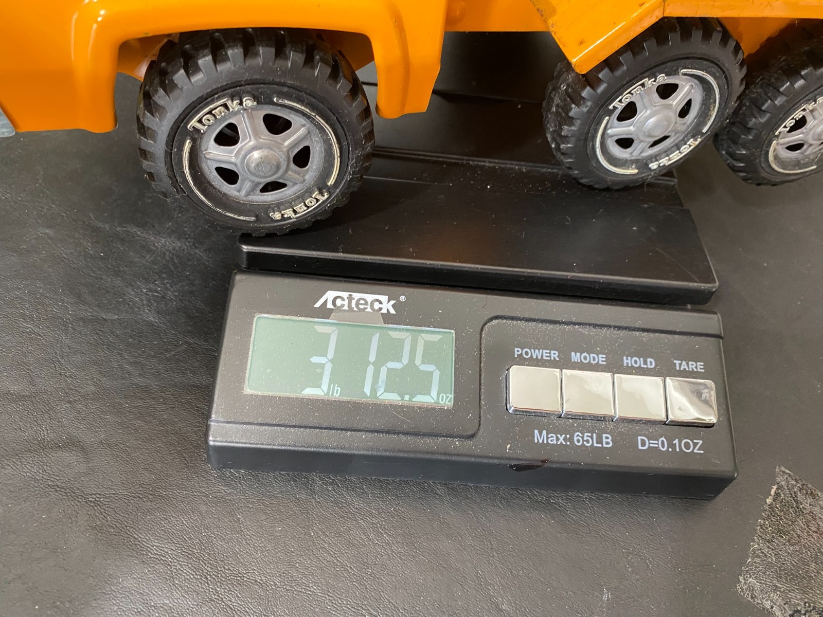 tonka vintage pressed steel cement mixer construction vehicle ORANGE