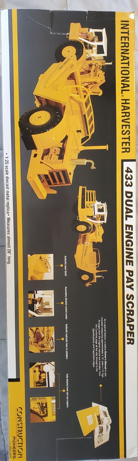 FIRST GEAR 1/25 International Harvester 433 Dual Engine Scraper NEW w Outer Box