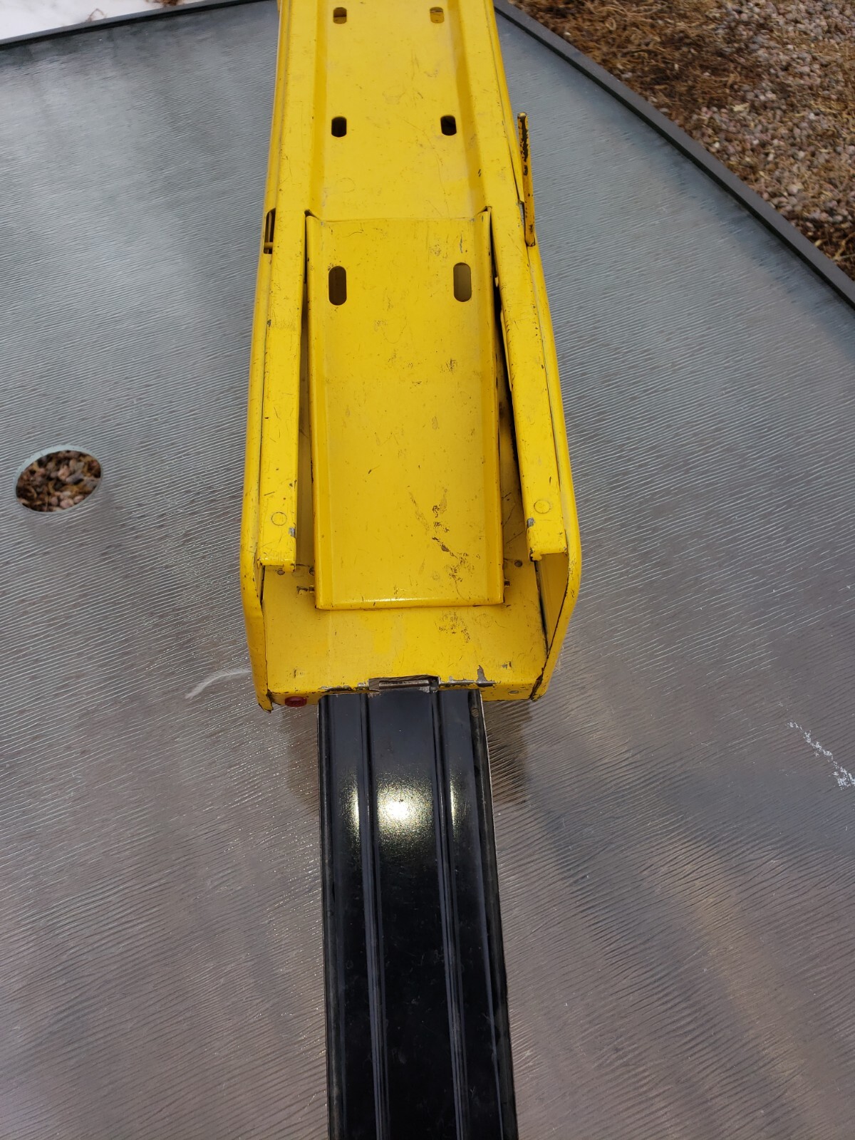 Lot Of 3 Vintage Tonka Yellow Car Carrier Hauler Pressed Steel Red Cement Mixer