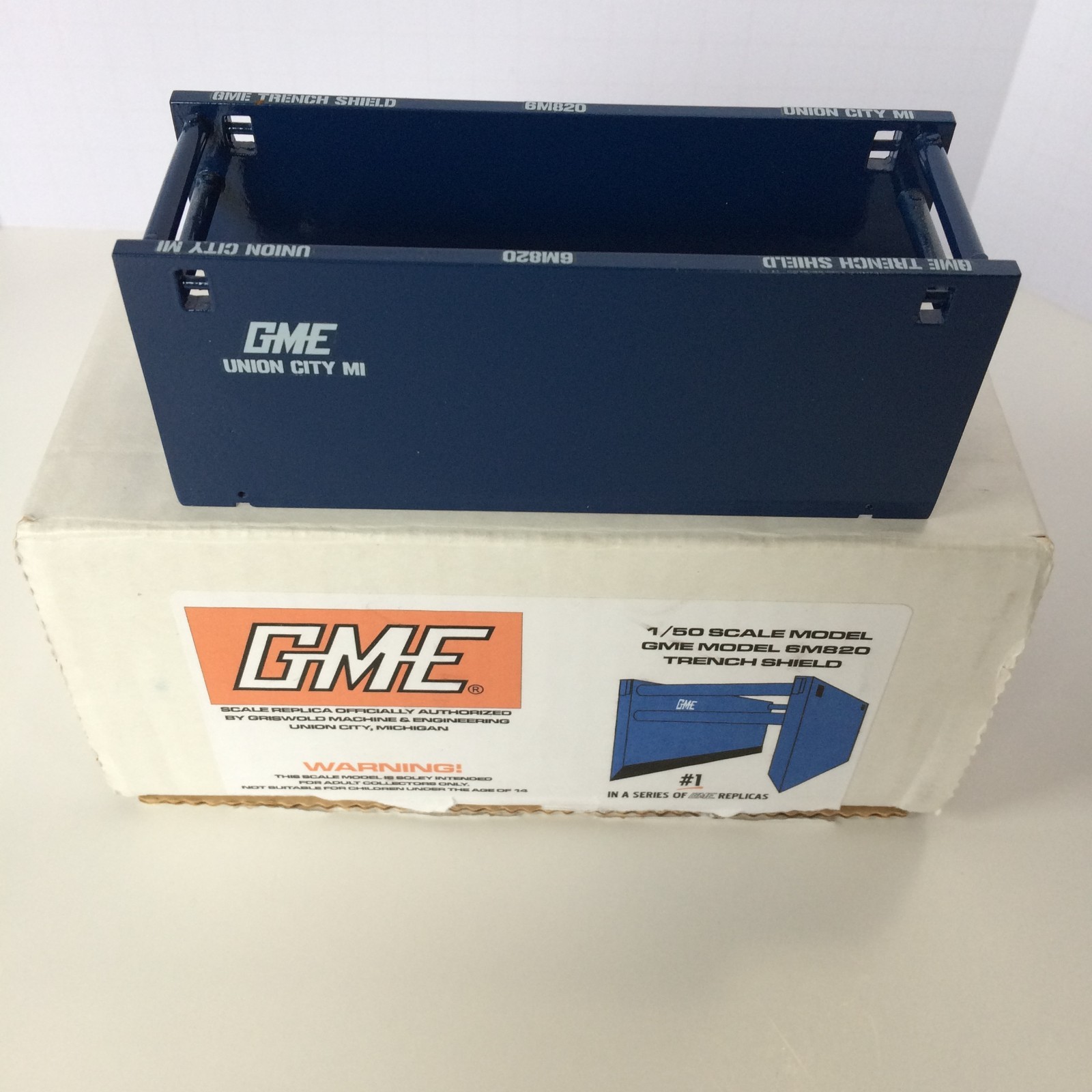 Steel City Construcktion GME 6M820 Trench Shield 1:50, Blue, NIB – RARE Vintage