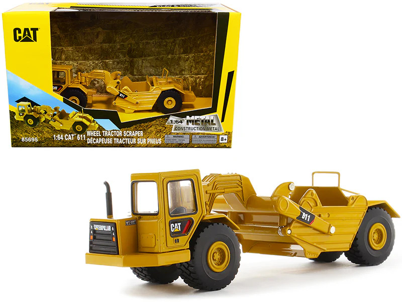 CAT Caterpillar 611 Wheel Tractor Scraper « Play & Collect! » Series 1/64 Diecast