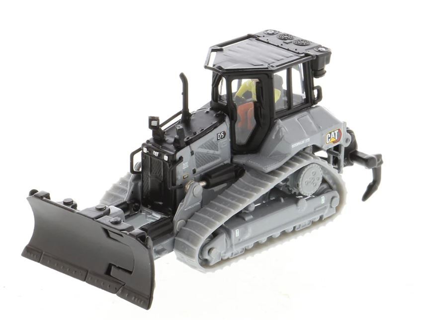 DIECAST MASTERS – Grey Construction Machinery with Folding Blade – CAT…
