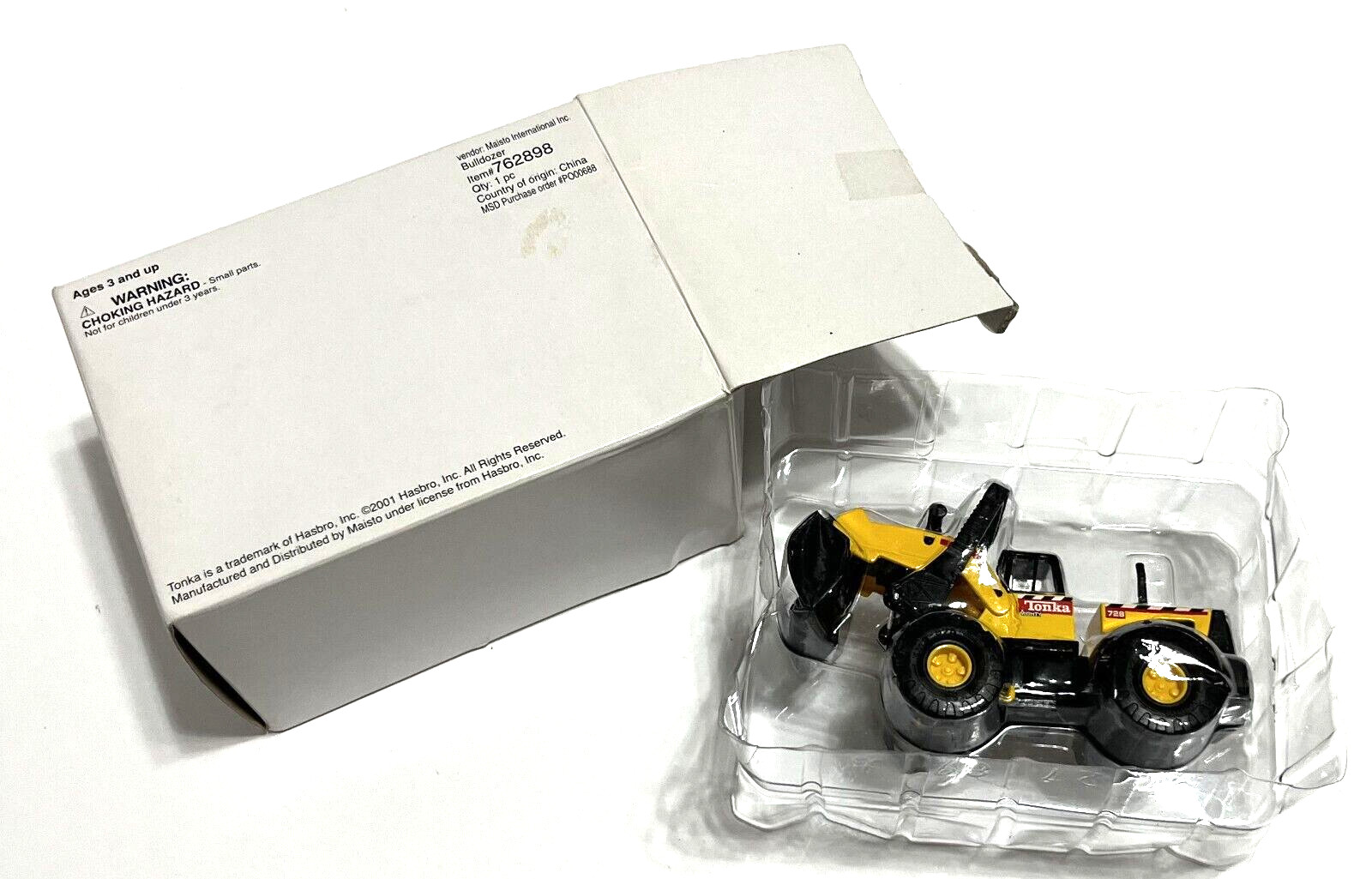 TONKA Hasbro Maisto International Item 762898 Bulldozer Vintage 2001 NEW BOX