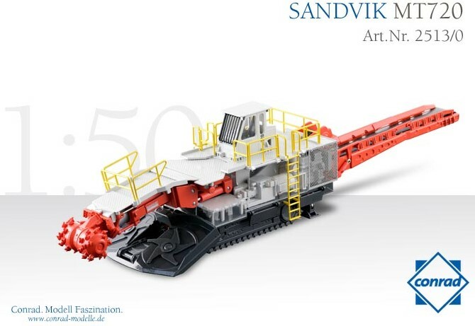 Conrad 2513 Sandvik MT720 Roadheader High Detail O scale 1/50 MIB