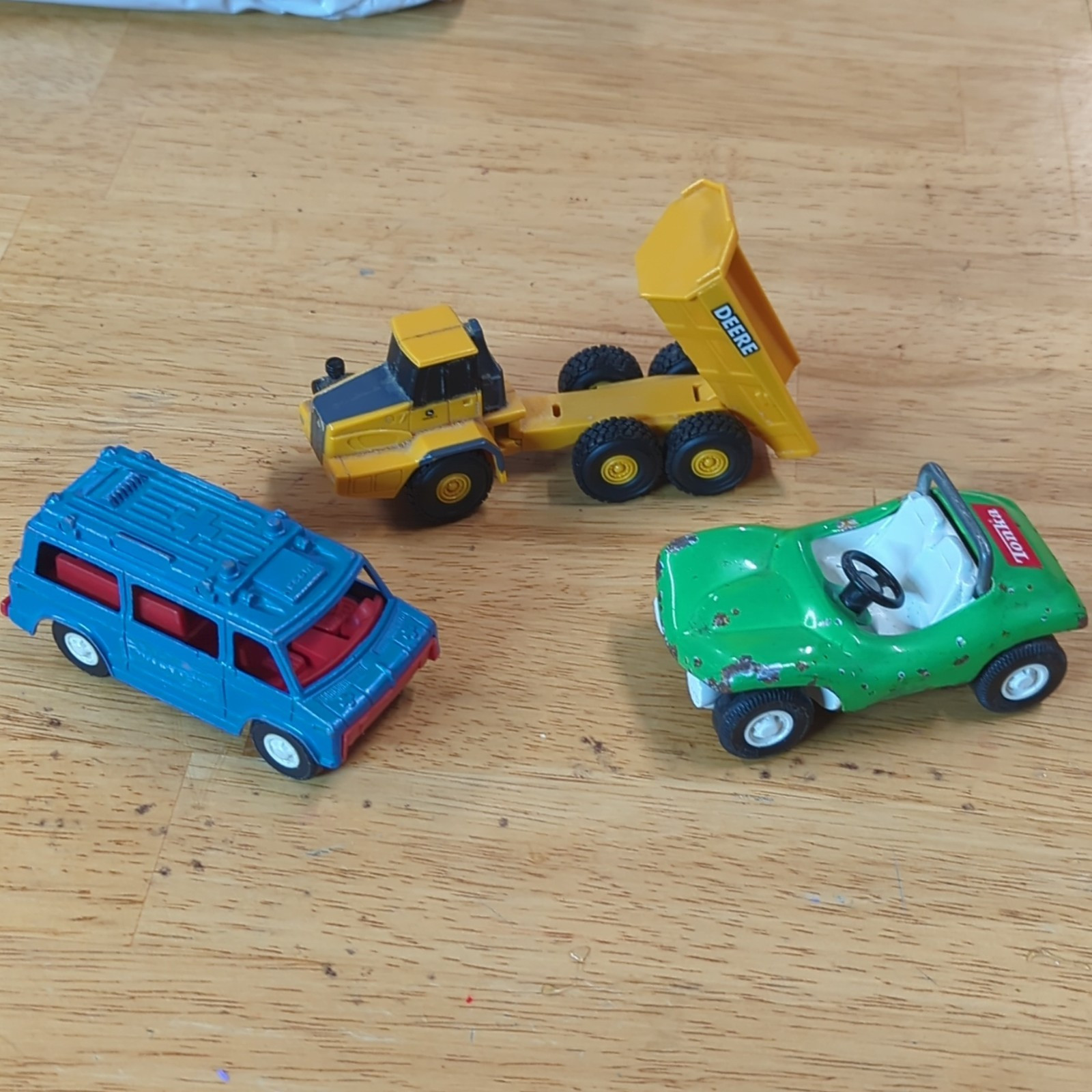 Ertl Articulating Dump, Tonka Dune Buggy, Tootsie Toy Rescue Van All Vintage